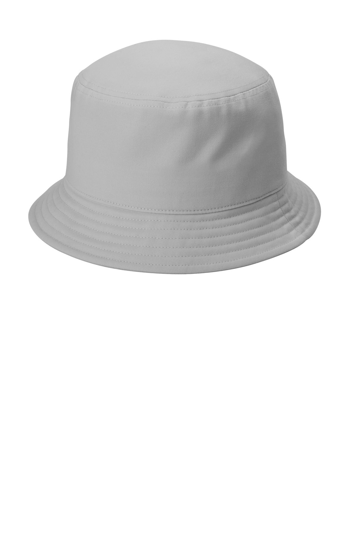 Custom logo Port Authority® Twill Short Brim Bucket Hat C976 in Gusty Grey