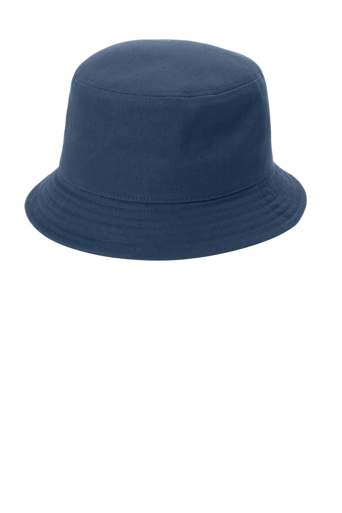 Custom logo Port Authority® Twill Short Brim Bucket Hat C976 in River Blue Navy