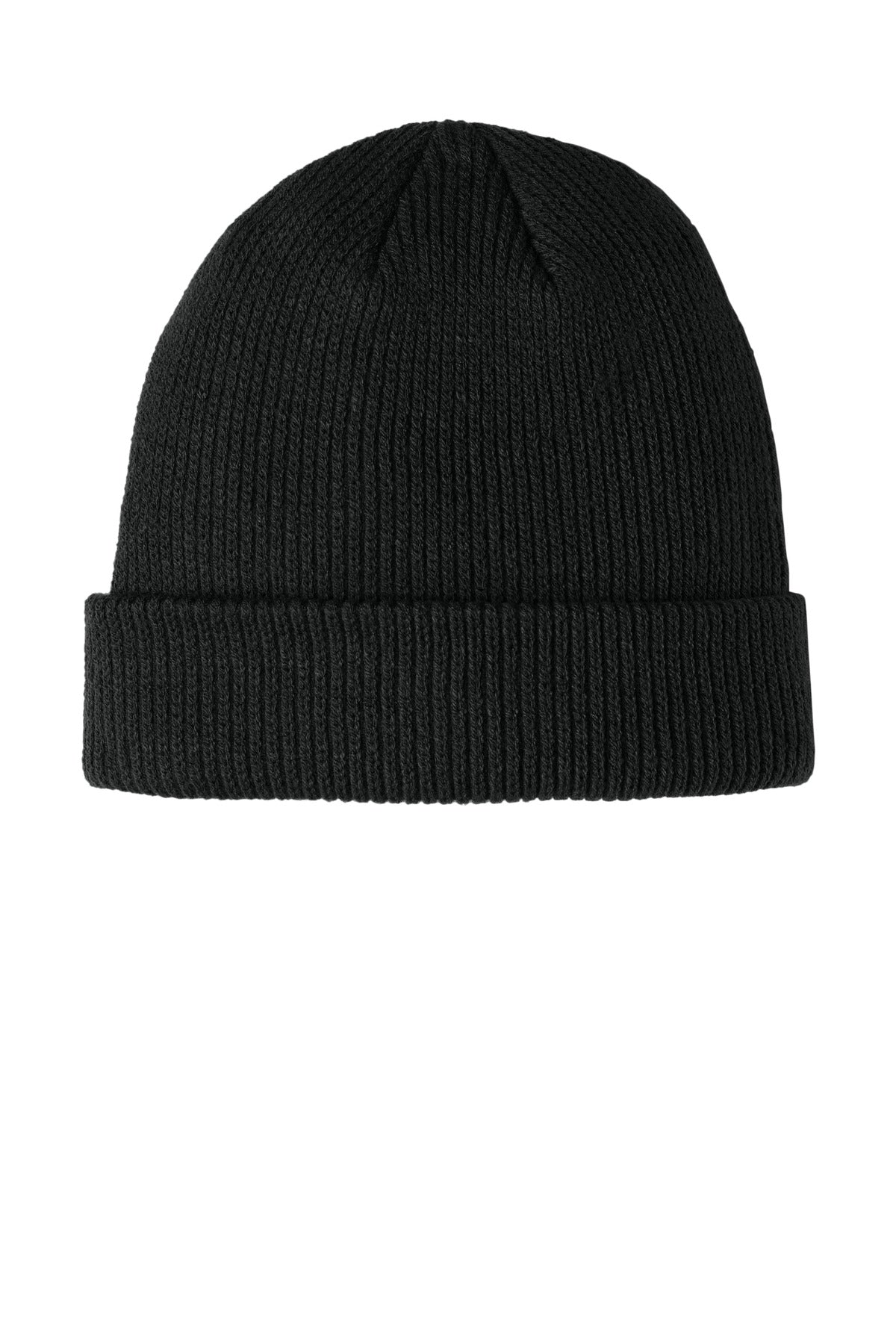 Custom logo Port Authority® Cozy Cuffed Beanie C977 in Deep Black