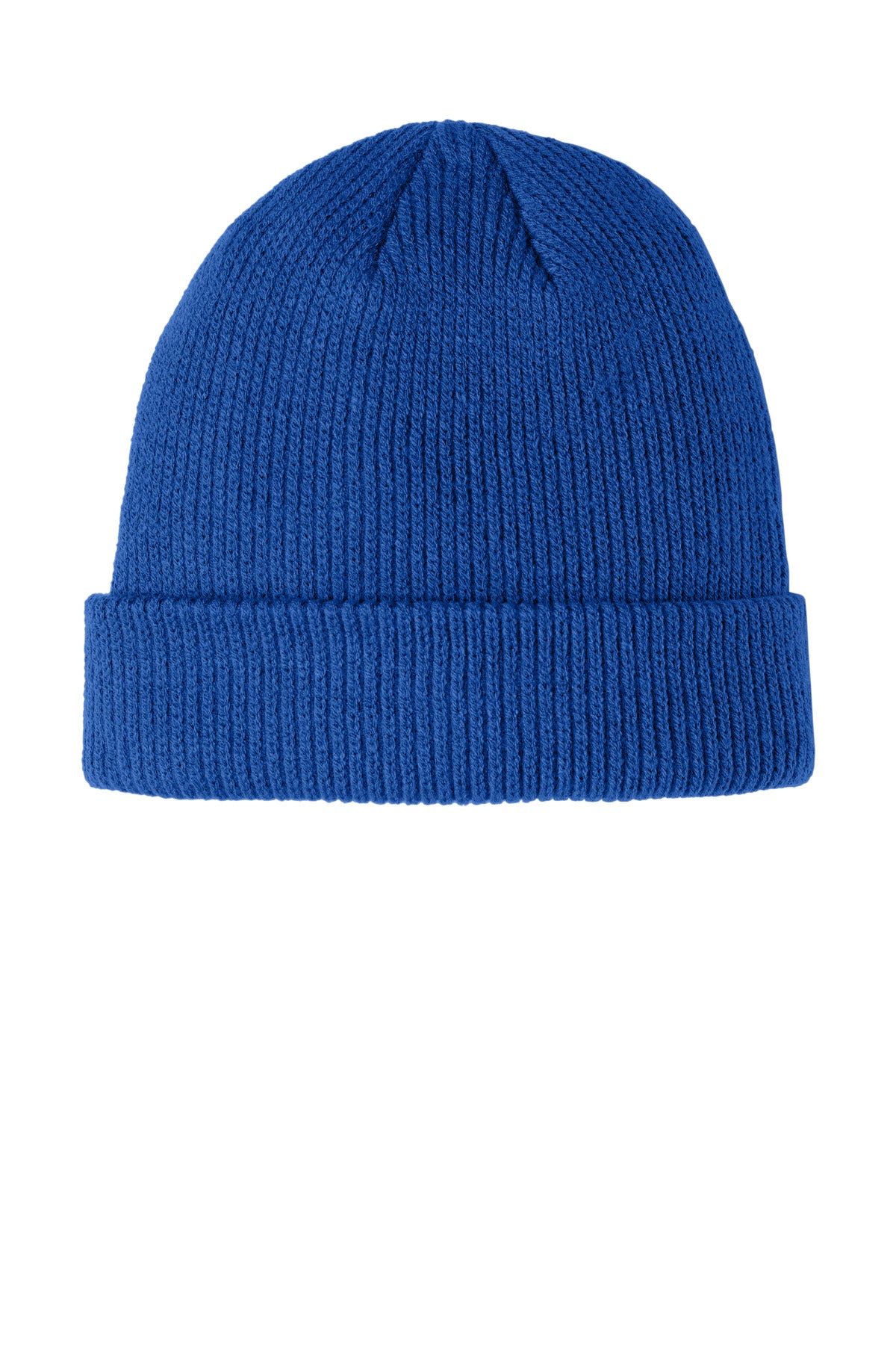 Custom logo Port Authority® Cozy Cuffed Beanie C977 in True Royal