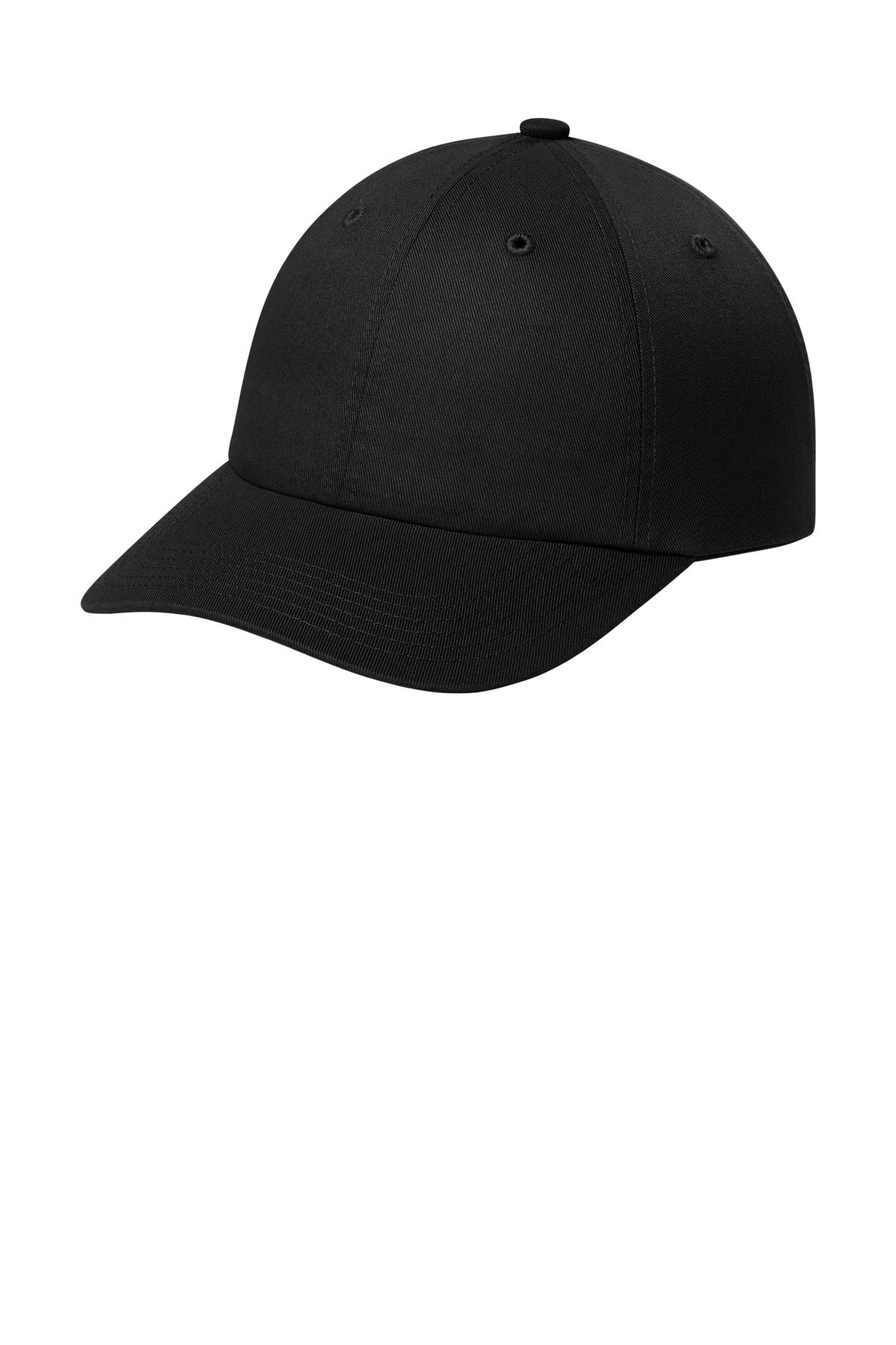Custom logo Port Authority® Wearever Unstructured Twill Snapback Cap C992 in Deep Black