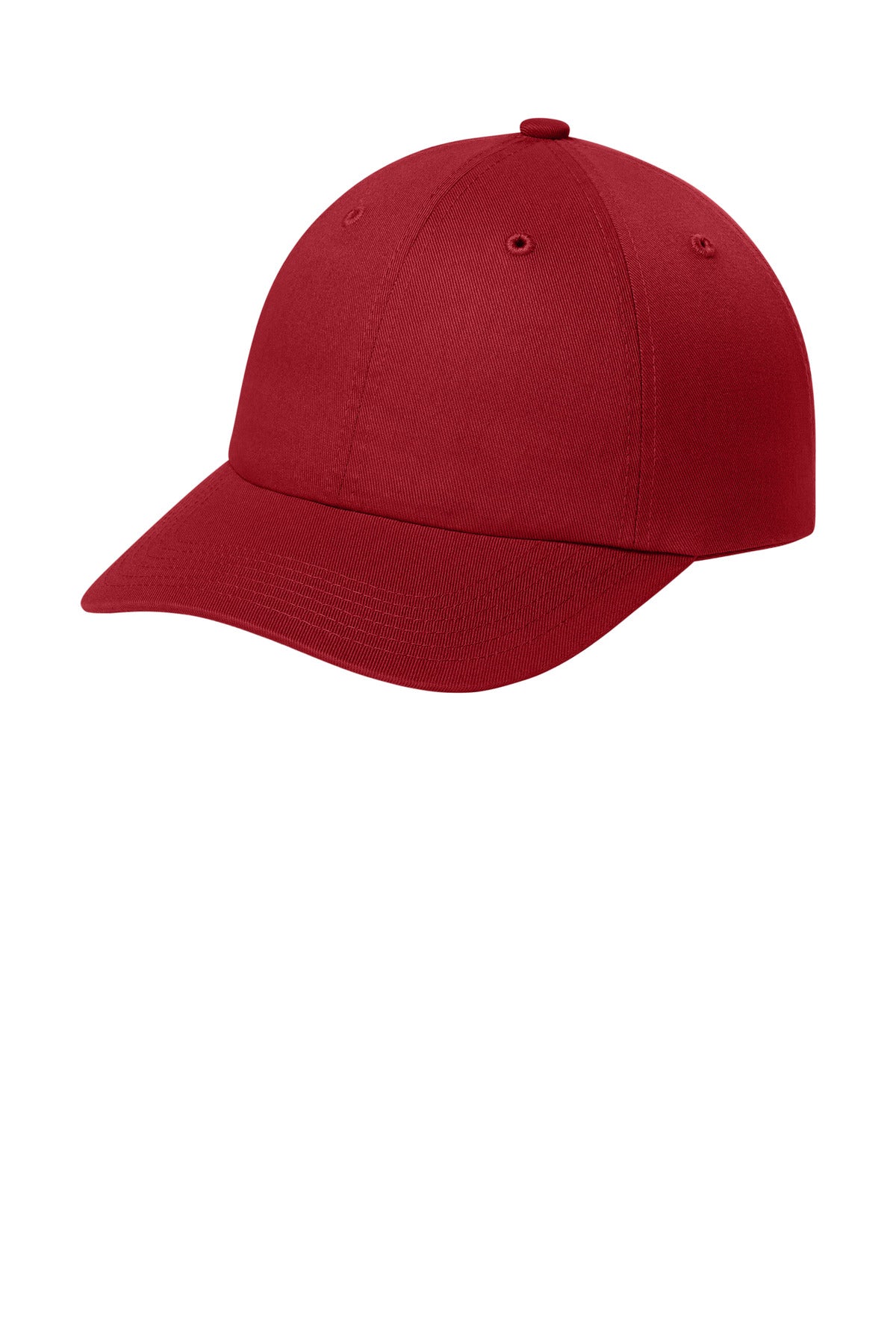 Custom logo Port Authority® Wearever Unstructured Twill Snapback Cap C992 in Rich Red