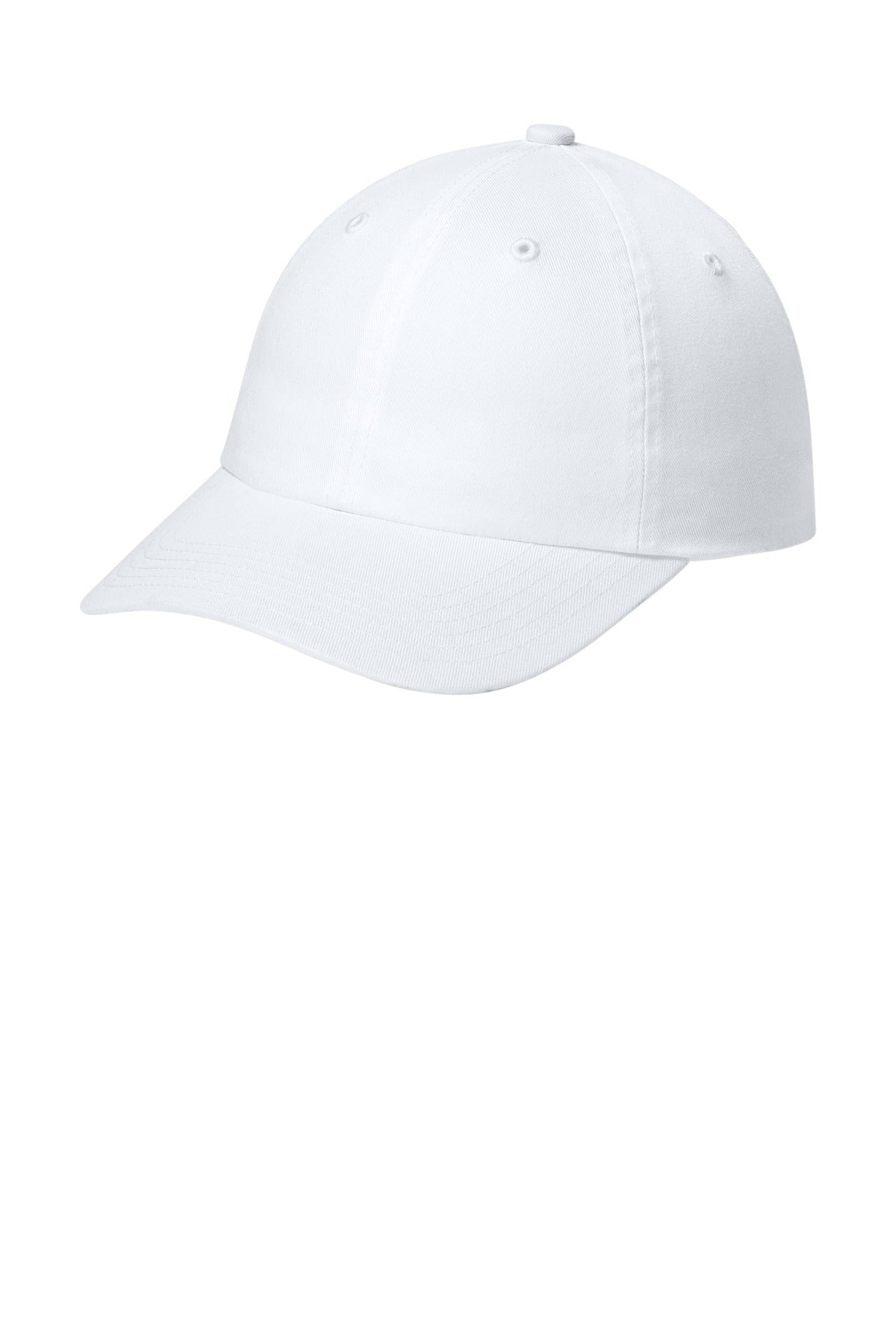 Custom logo Port Authority® Wearever Unstructured Twill Snapback Cap C992 in White