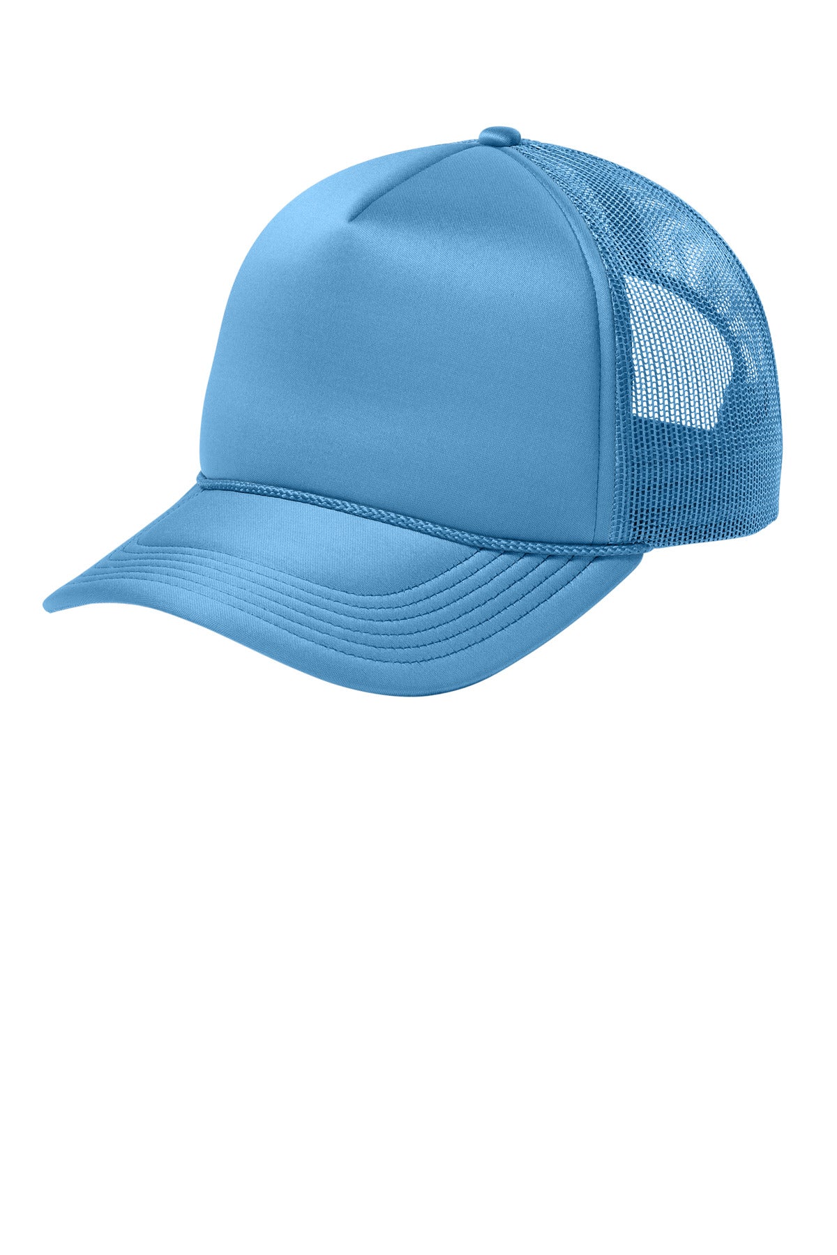 Custom logo Port Authority® Foam Truck'N Cap C993 in Carolina Blue
