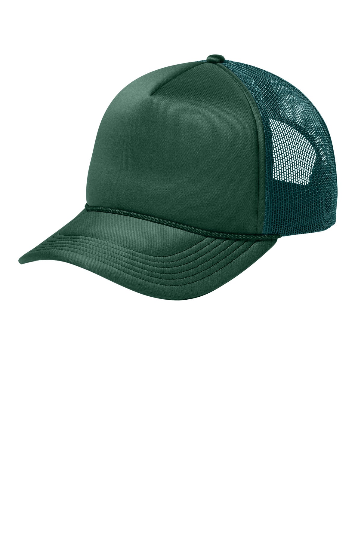 Custom logo Port Authority® Foam Truck'N Cap C993 in Dark Green