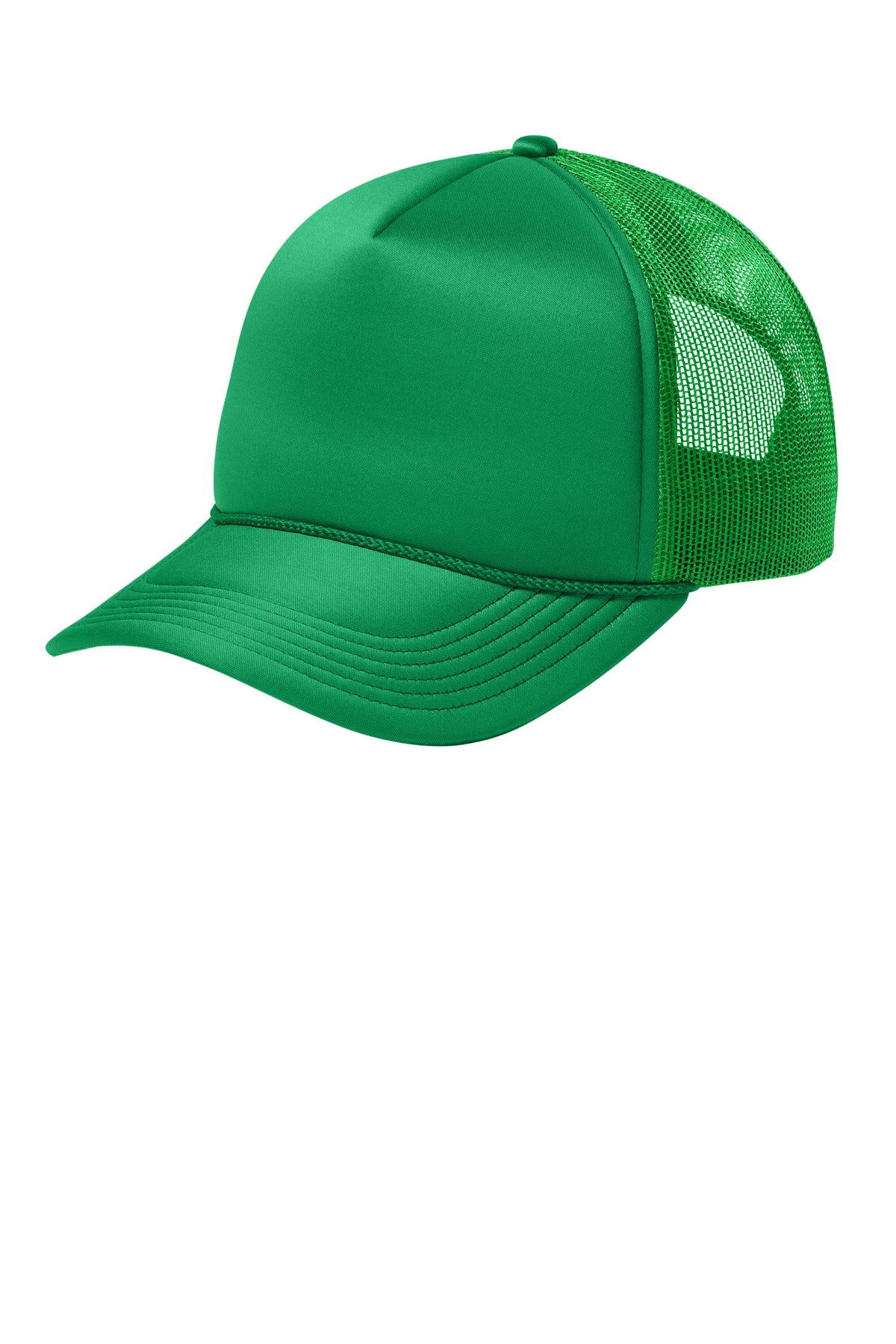 Custom logo Port Authority® Foam Truck'N Cap C993 in True Kelly Green