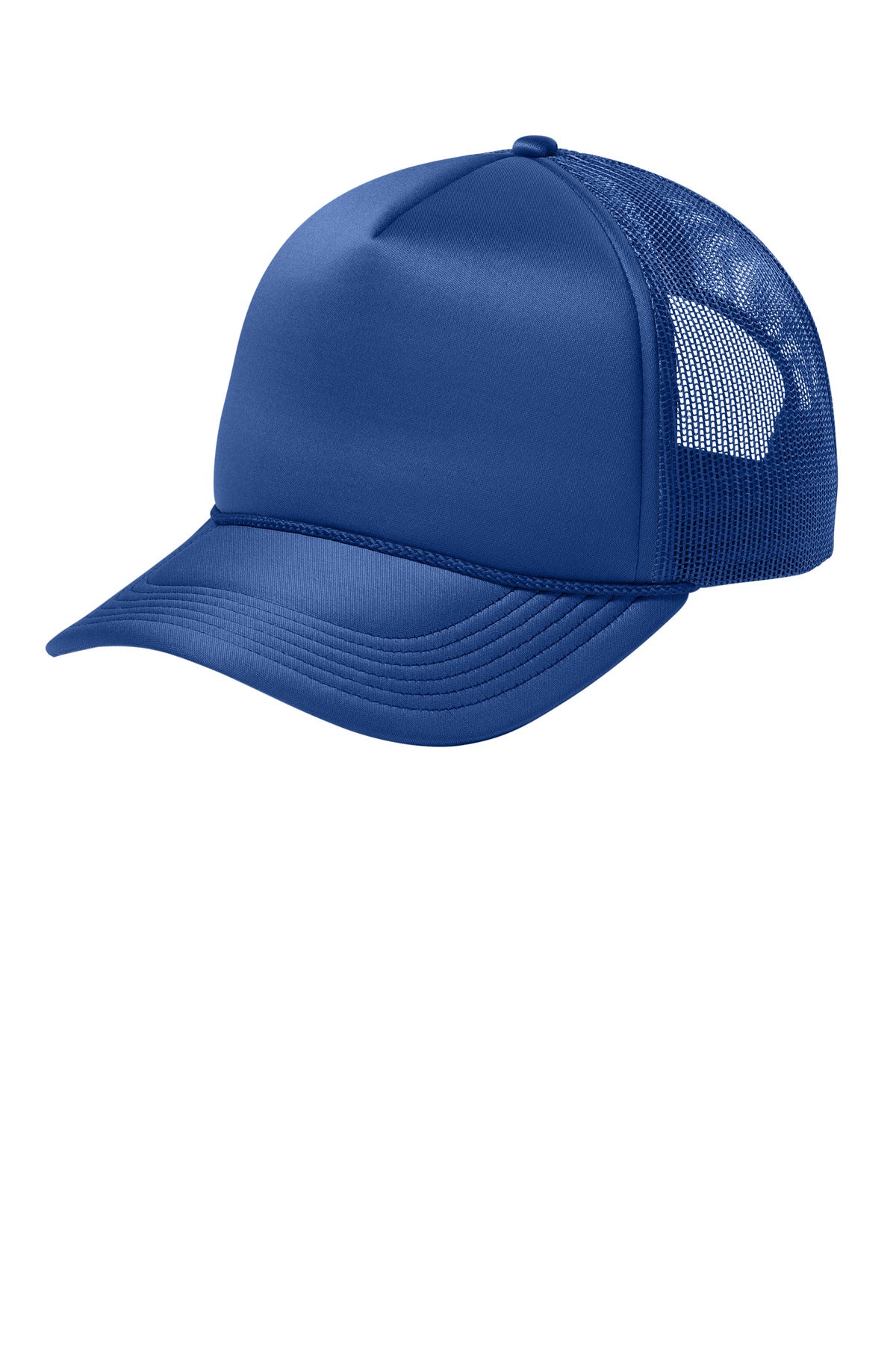 Custom logo Port Authority® Foam Truck'N Cap C993 in True Royal