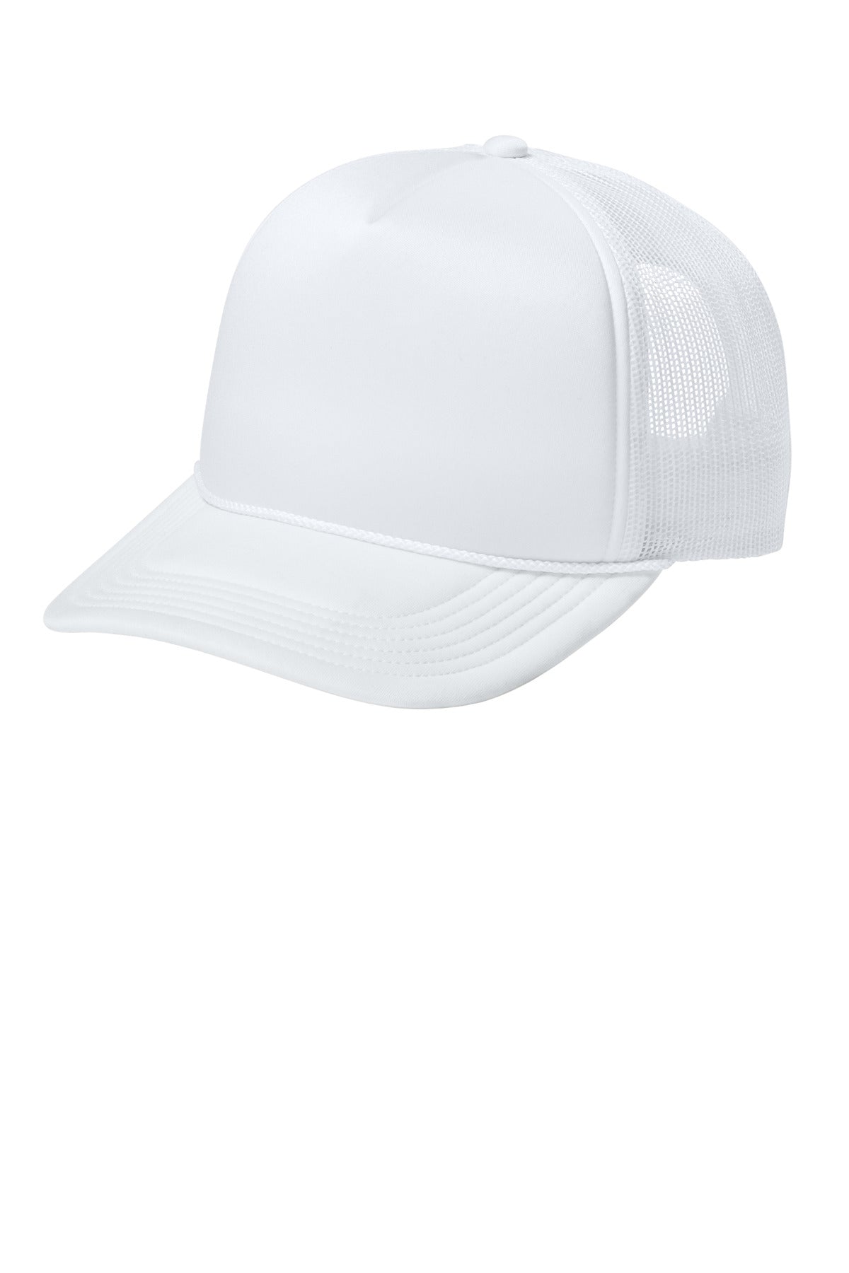 Custom logo Port Authority® Foam Truck'N Cap C993 in White