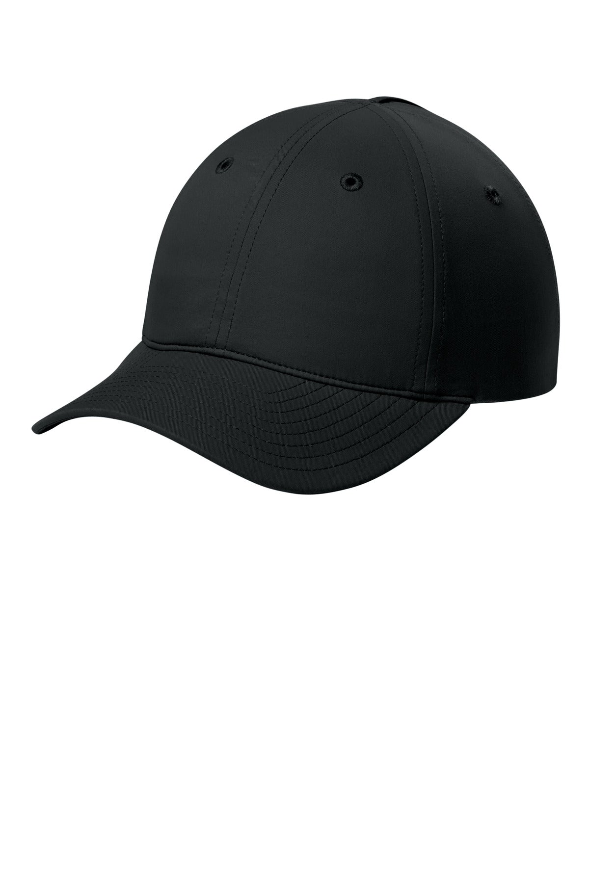 Custom logo Port Authority® All-Day Performance UPF Ponytail Cap C994 in Deep Black