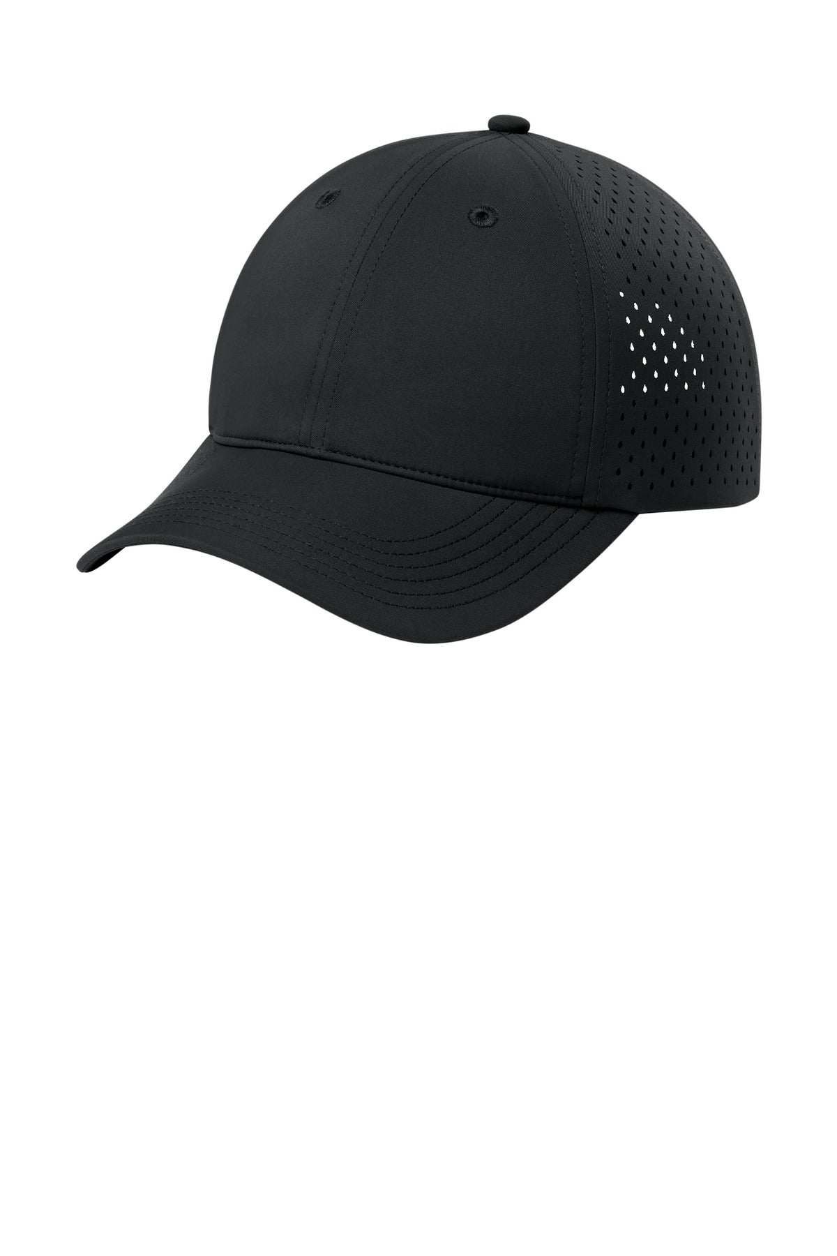 Custom logo Port Authority® All-Day Performance UPF Perforated Cap C995 in Deep Black