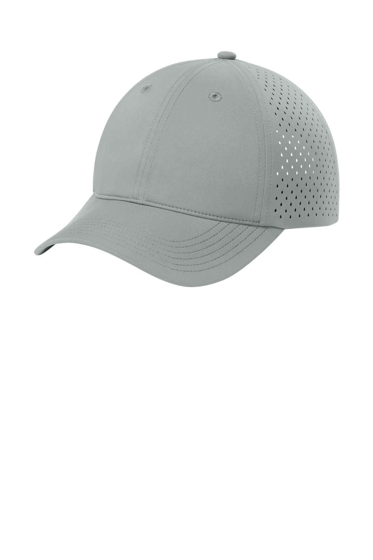 Custom logo Port Authority® All-Day Performance UPF Perforated Cap C995 in Silver
