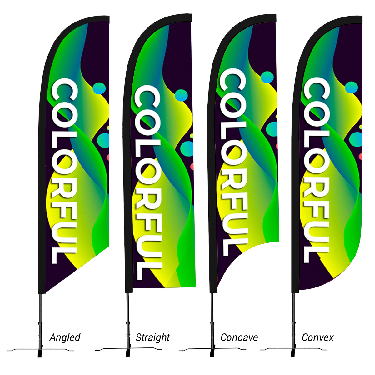 Custom logo Medium 13' Custom Feather Flag