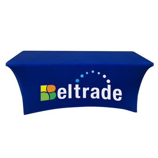Custom logo 6' Stretch Table Cover (3-Sided)