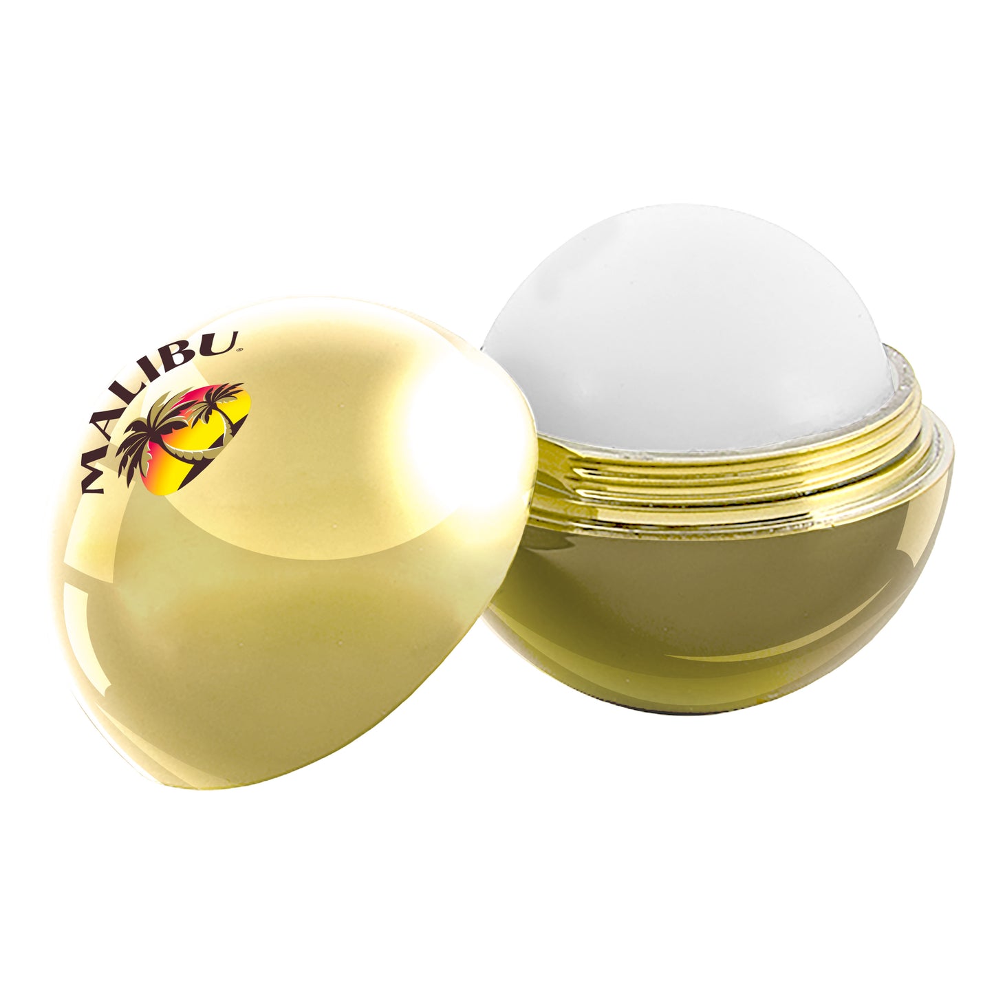 Metallic Finish Round Lip Balm