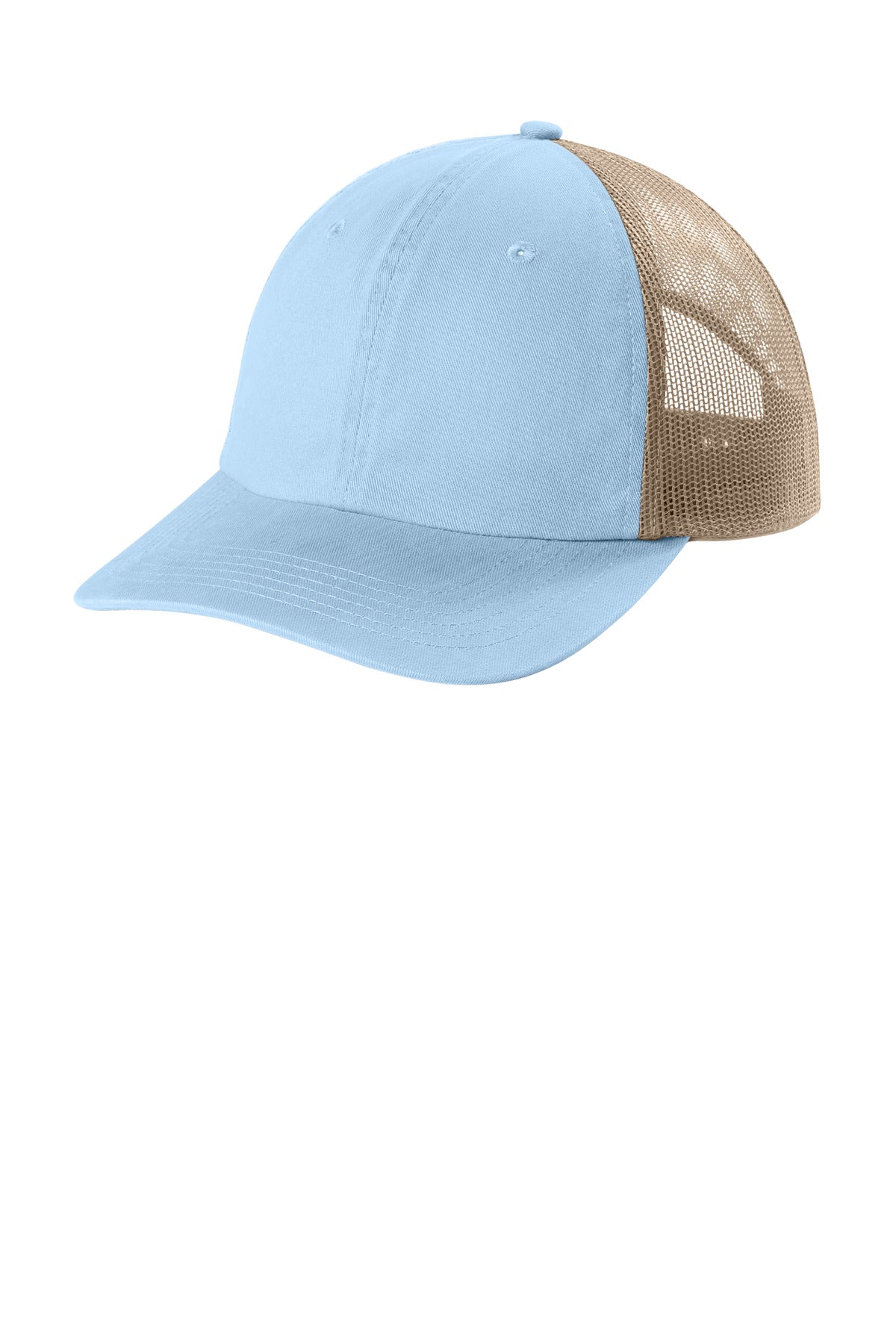 Custom logo Comfort Colors® Sunwashed Trucker Cap CCST0 in Hydrangea