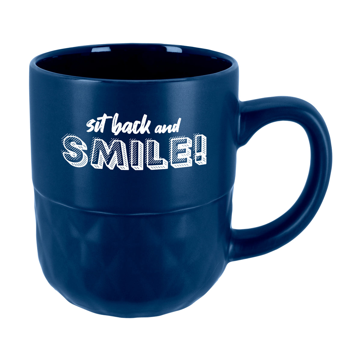 Custom logo Coffee Mug with Facet Texture - 16 oz.