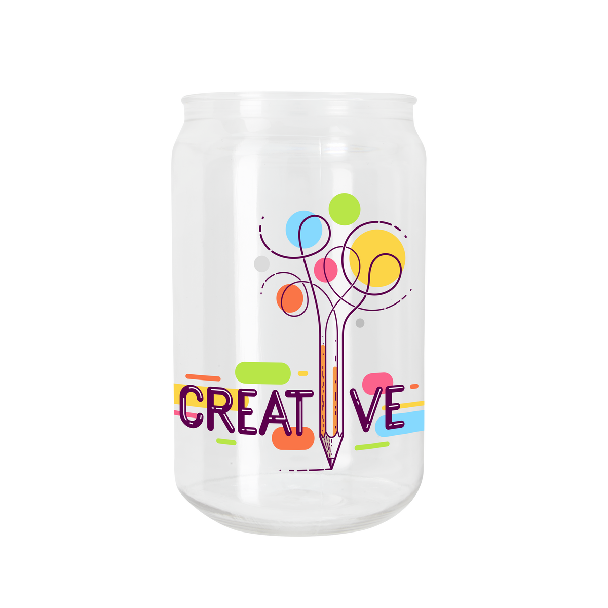 Custom logo Can-Shaped RPET Faux Glass - 16 oz.