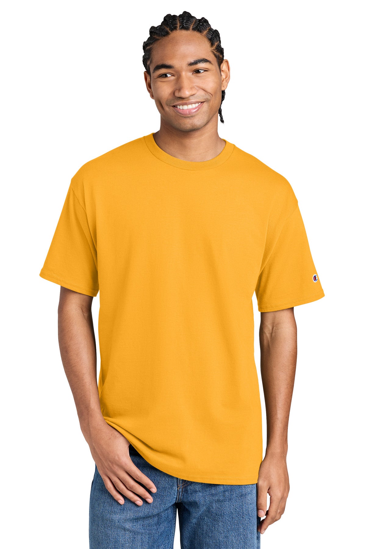 Custom logo Champion® Jersey Short Sleeve Tee CH1000 in C Gold