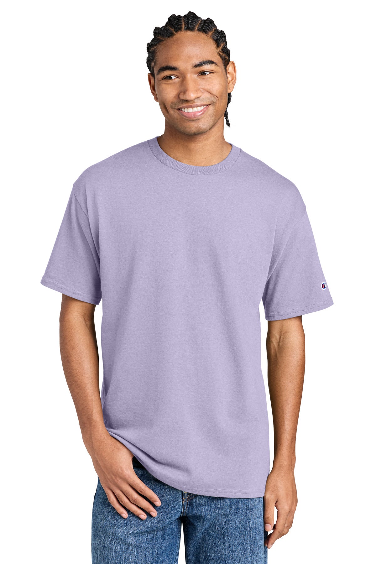 Custom logo Champion® Jersey Short Sleeve Tee CH1000 in Urban Lilac