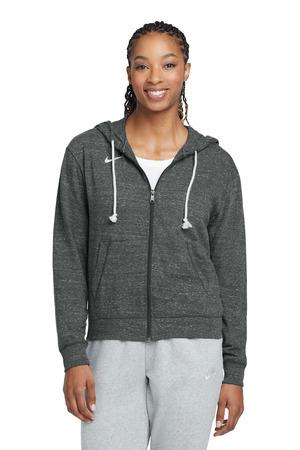 Custom logo Nike Women's Gym Vintage Full-Zip Hoodie CN9402 in Team Royal