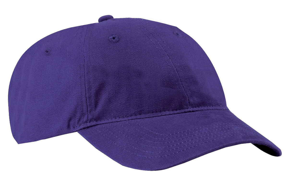 Custom logo Port Authority® Brushed Twill Low Profile Cap.  CP77 in Purple