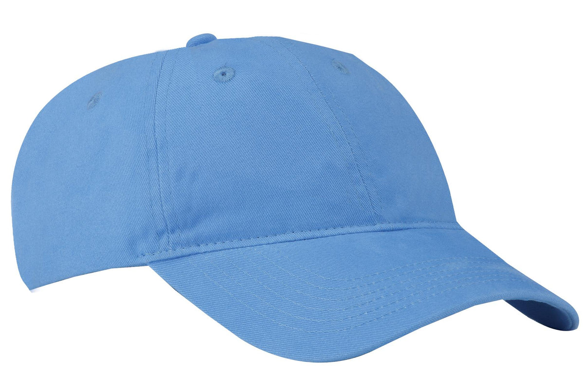 Custom logo Port Authority® Brushed Twill Low Profile Cap.  CP77 in Carolina Blue