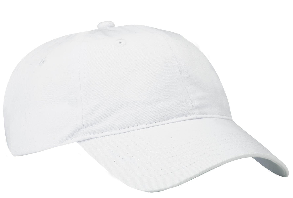 Custom logo Port Authority® Brushed Twill Low Profile Cap.  CP77 in White