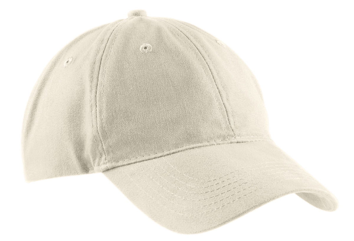 Custom logo Port Authority® Brushed Twill Low Profile Cap.  CP77 in Stone