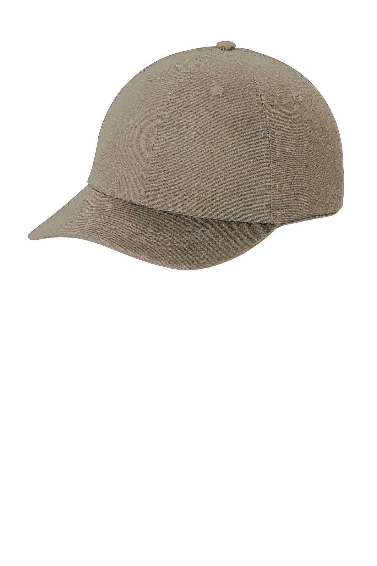 Custom logo Port Authority® Washed Twill Cap.  CP78 in Khaki