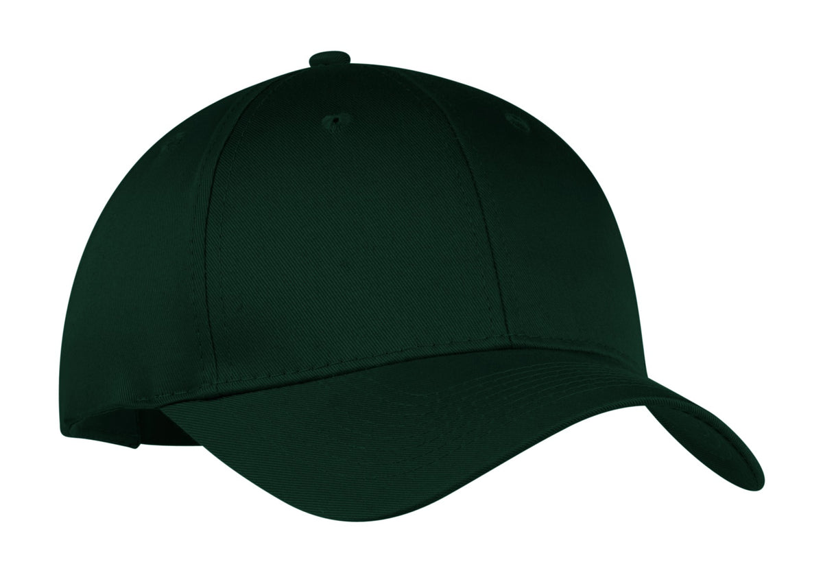 Custom logo Port Authority® Six-Panel Twill Cap.  CP80 in Hunter