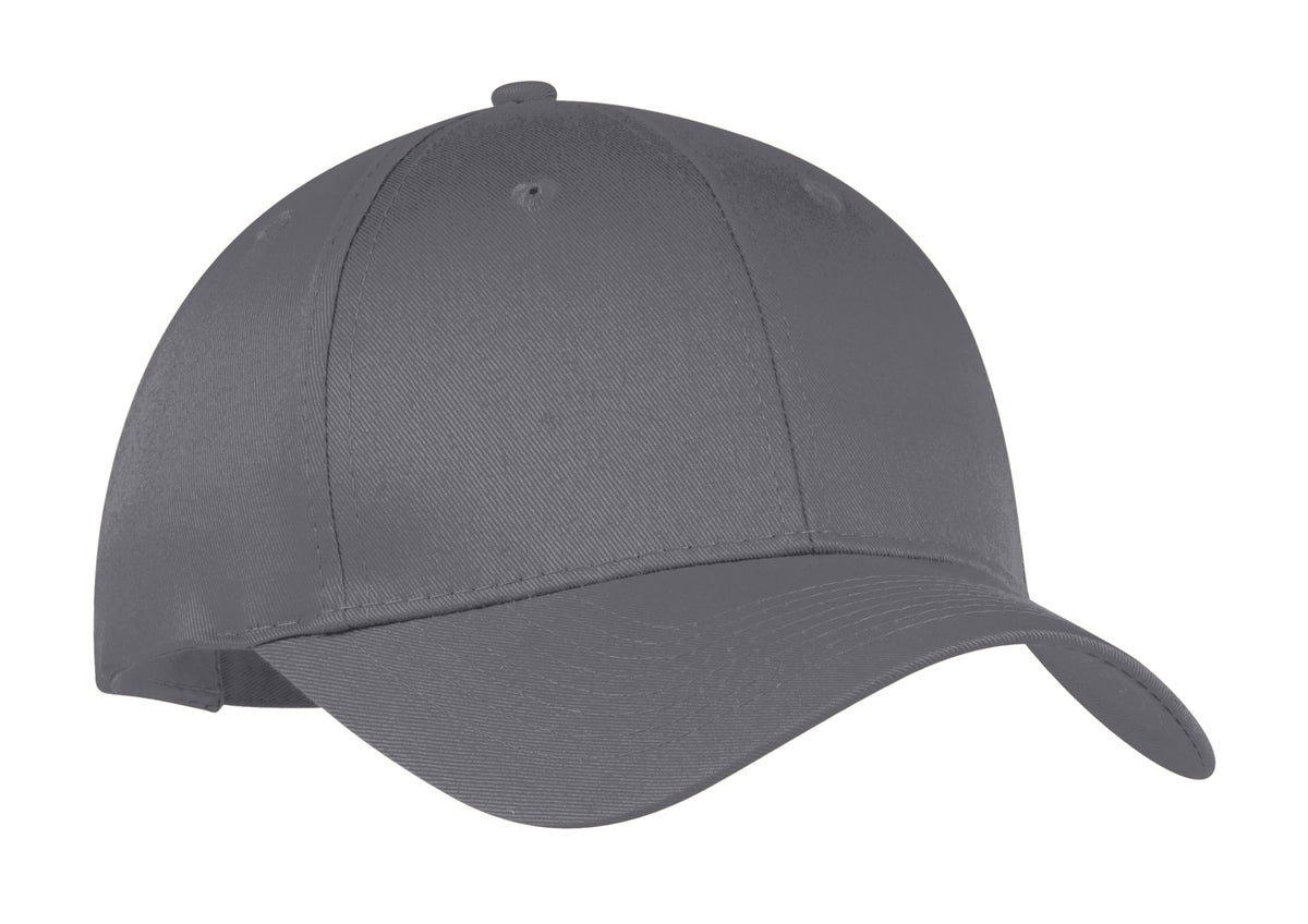 Custom logo Port Authority® Six-Panel Twill Cap.  CP80 in Charcoal