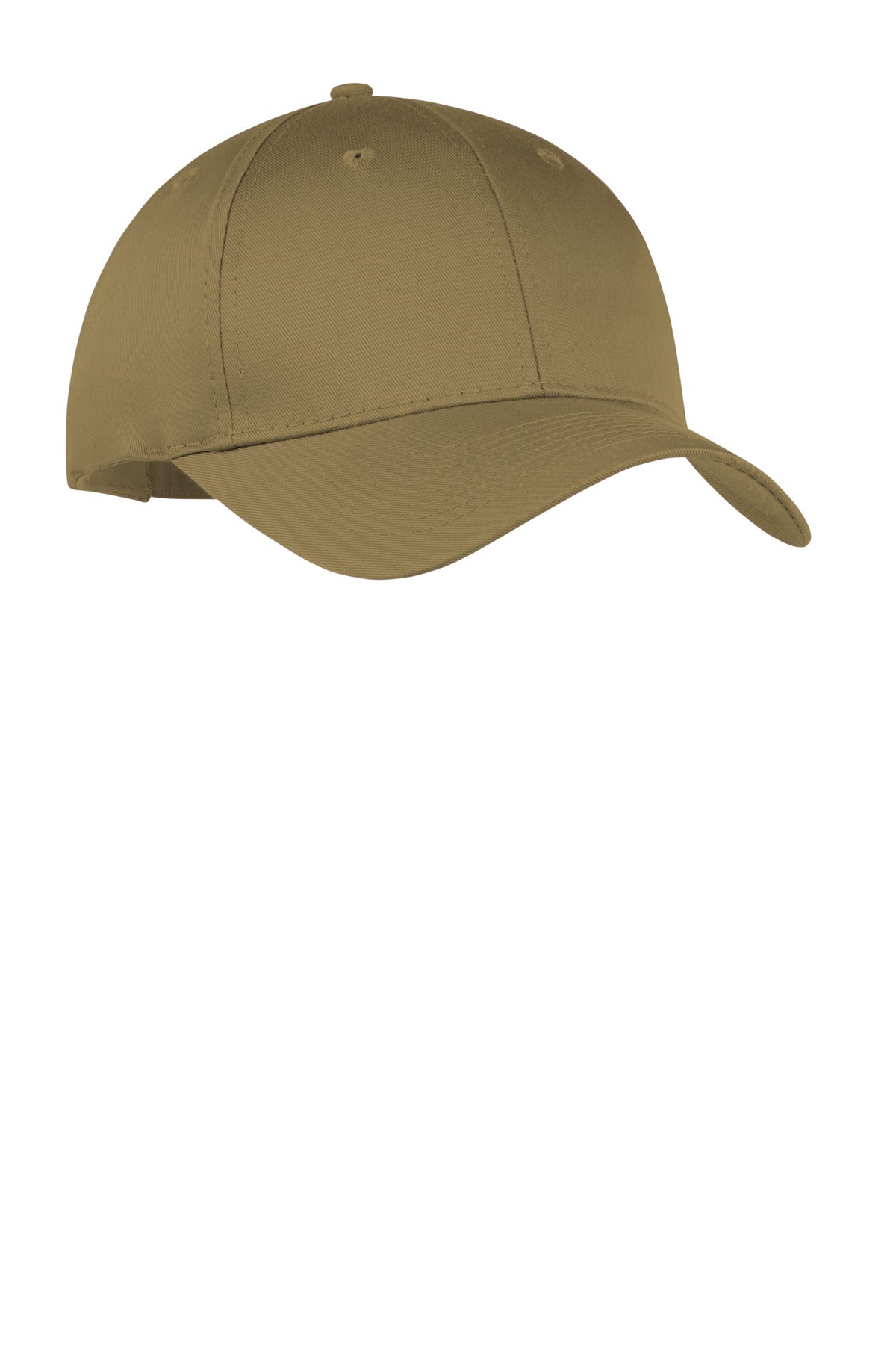 Custom logo Port Authority® Six-Panel Twill Cap.  CP80 in Coyote Brown