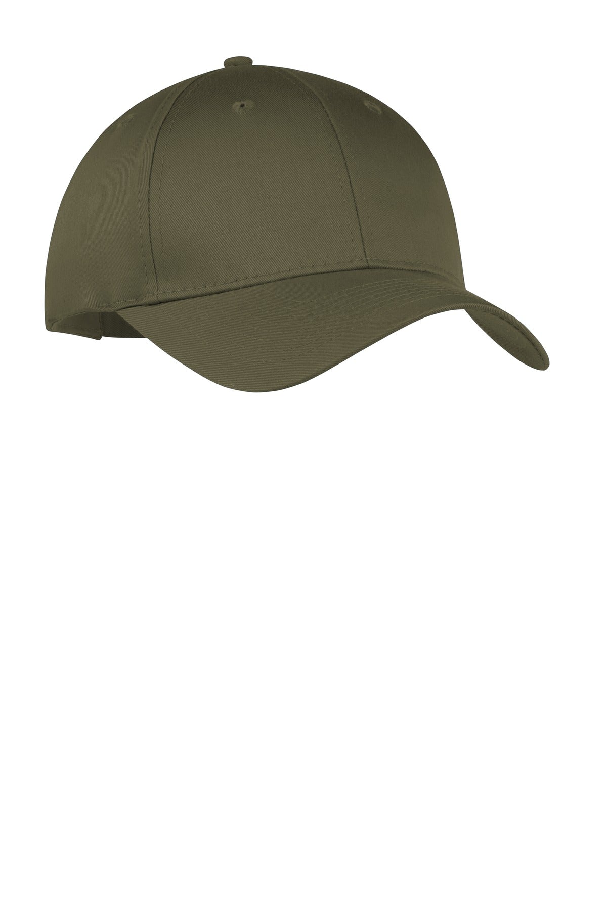 Custom logo Port Authority® Six-Panel Twill Cap.  CP80 in Olive Drab Green