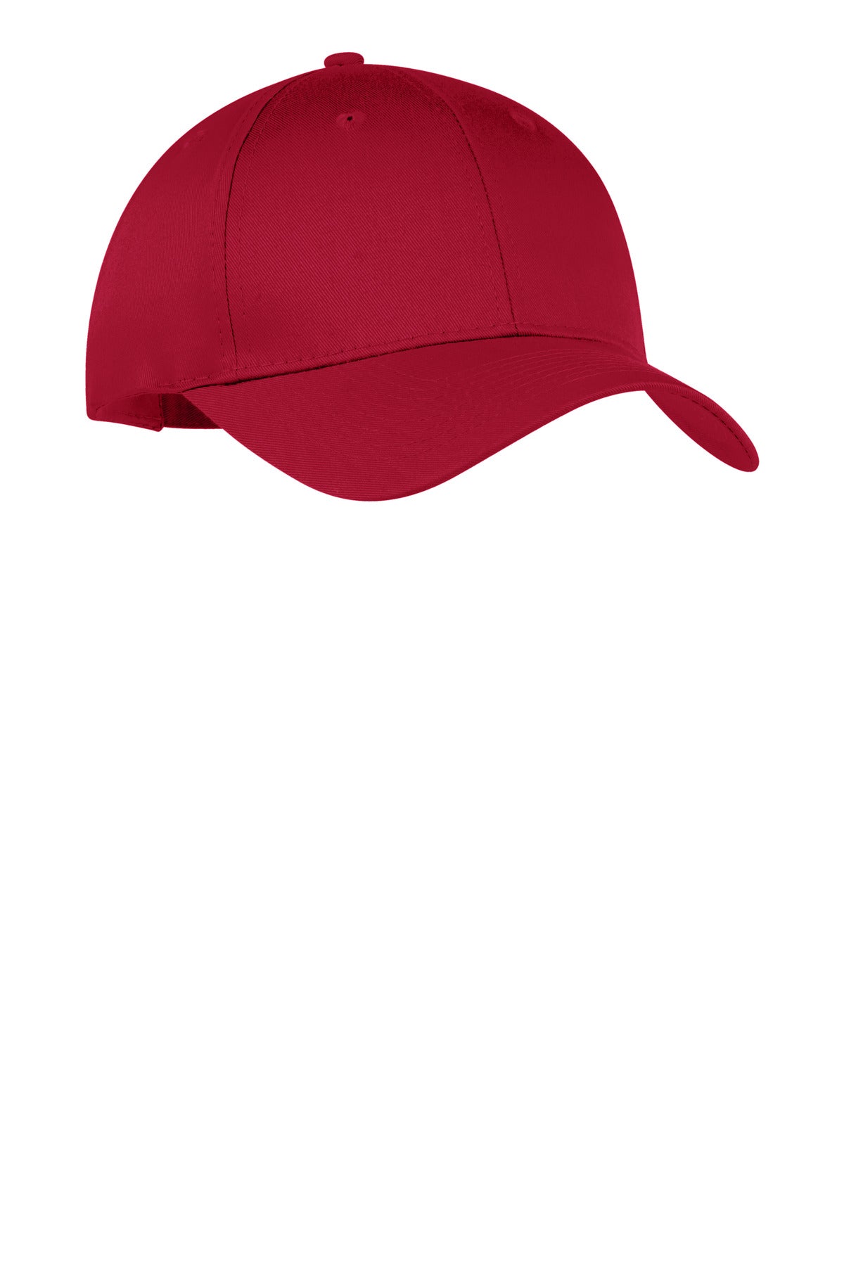 Custom logo Port Authority® Six-Panel Twill Cap.  CP80 in Red