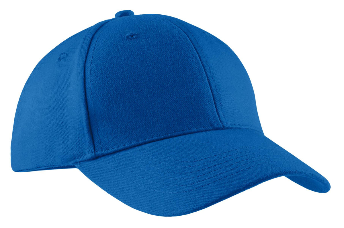 Custom logo Port Authority® Brushed Twill Cap.  CP82 in Royal