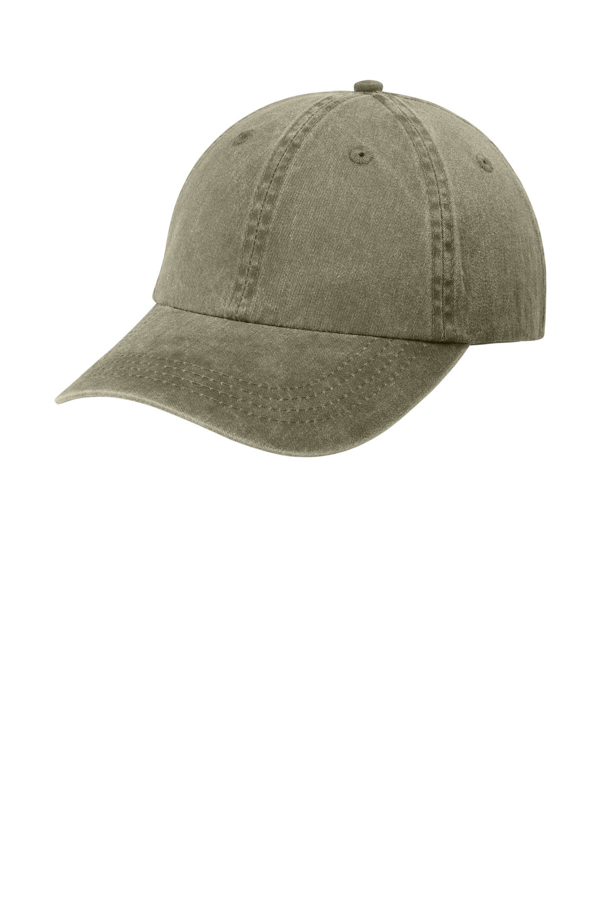 Custom logo Port Authority® Pigment-Dyed Cap.  CP84 in Khaki