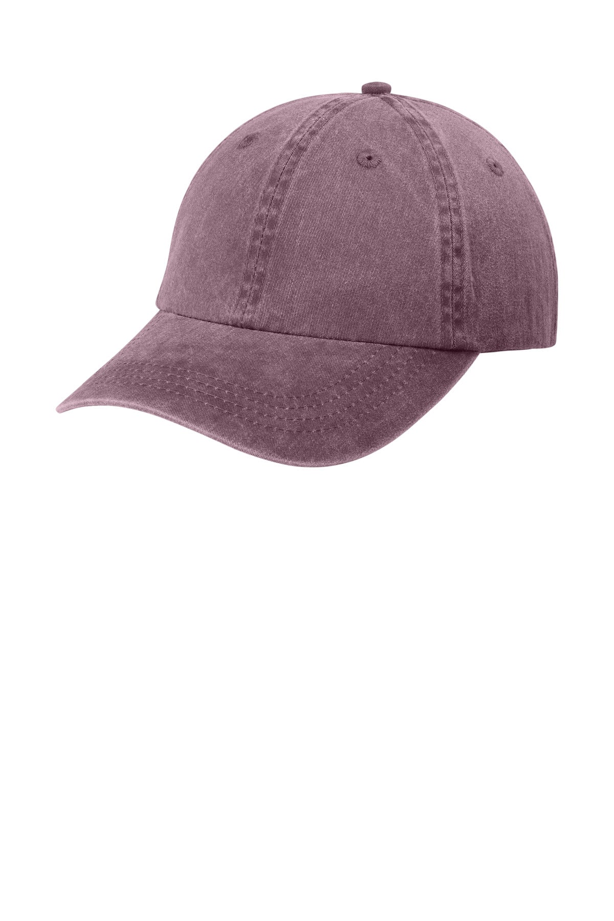 Custom logo Port Authority® Pigment-Dyed Cap.  CP84 in Maroon