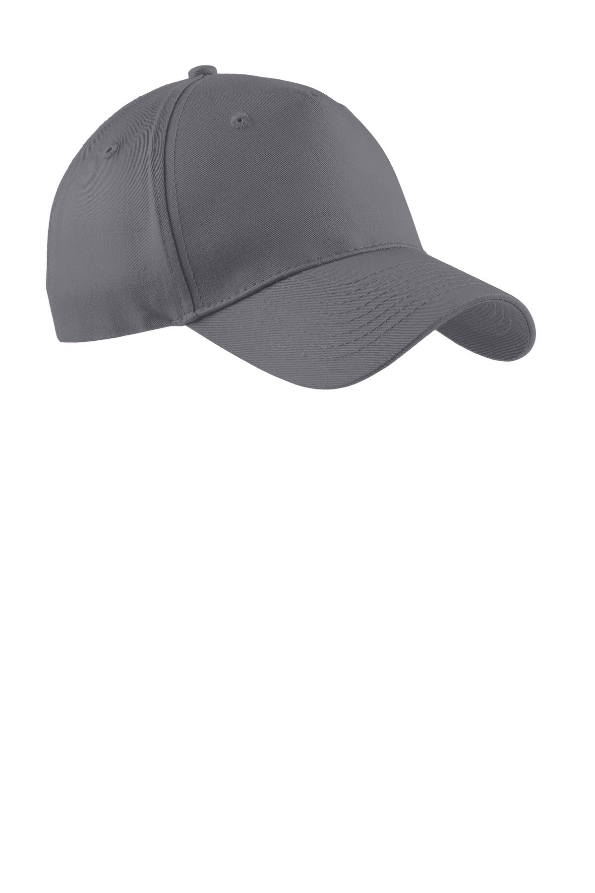 Custom logo Port Authority® Five-Panel Twill Cap.  CP86 in Charcoal