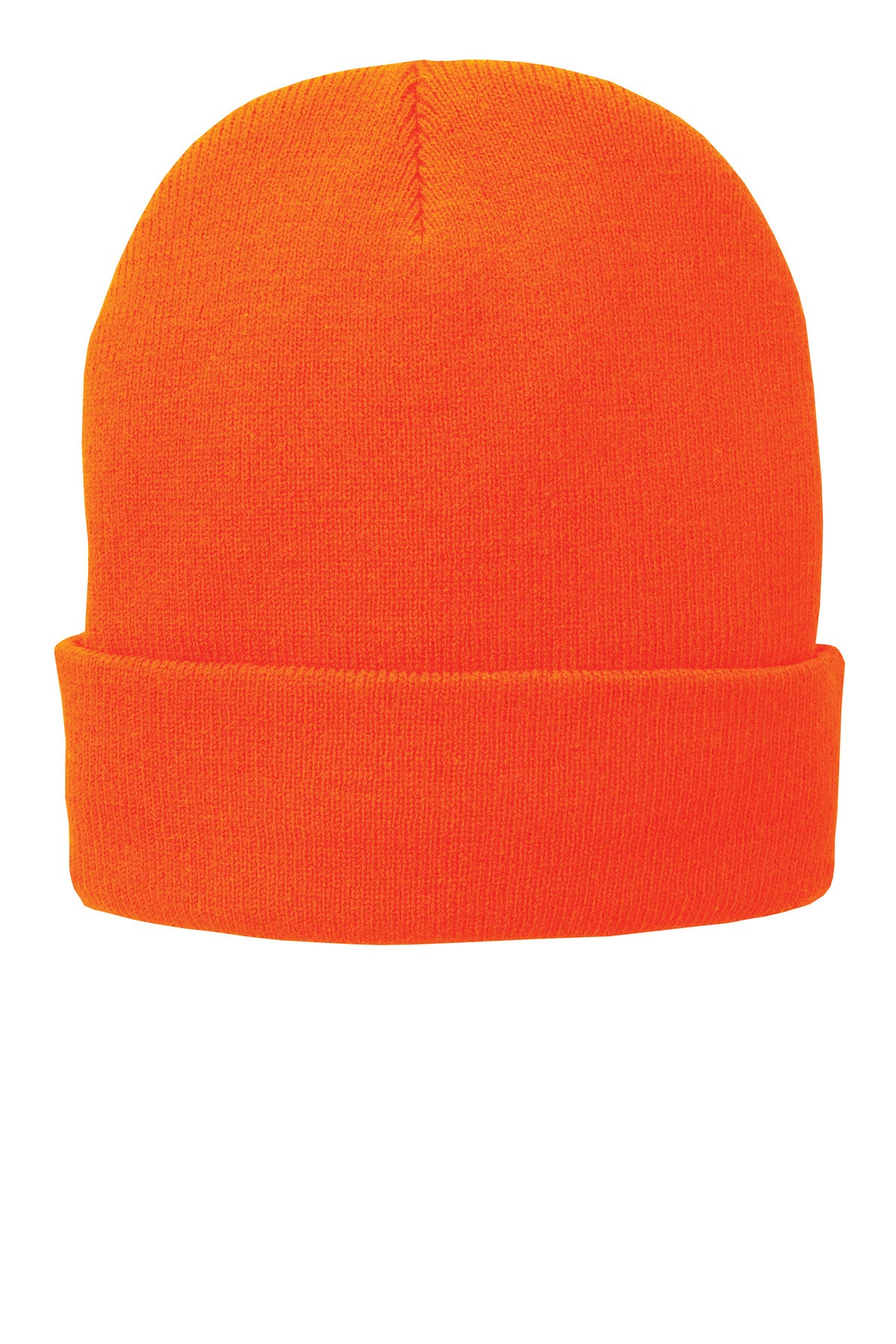 Custom logo Port Authority® Fleece-Lined Knit Cap. CP90L in Athletic Orange