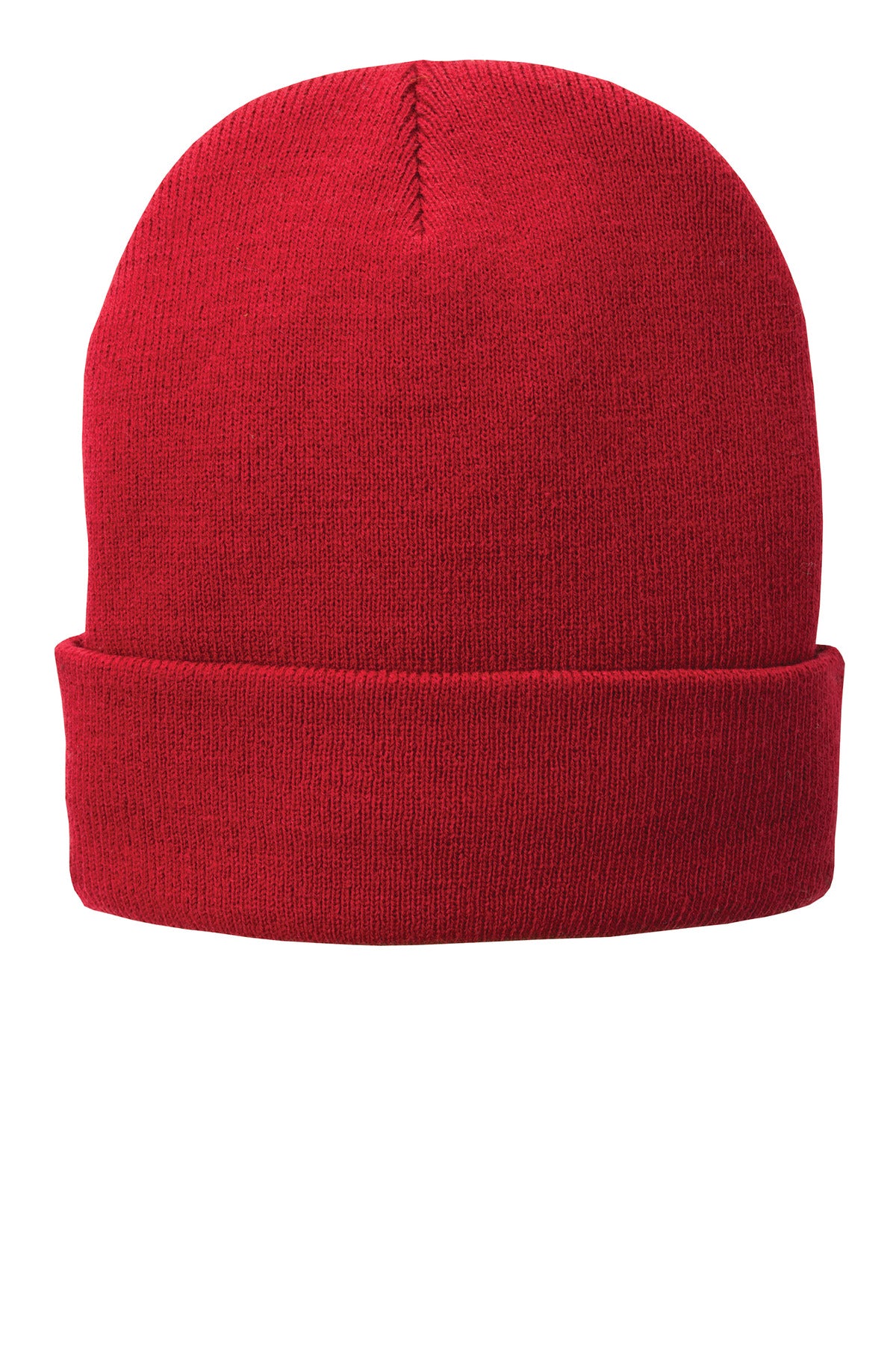 Custom logo Port Authority® Fleece-Lined Knit Cap. CP90L in Athletic Red