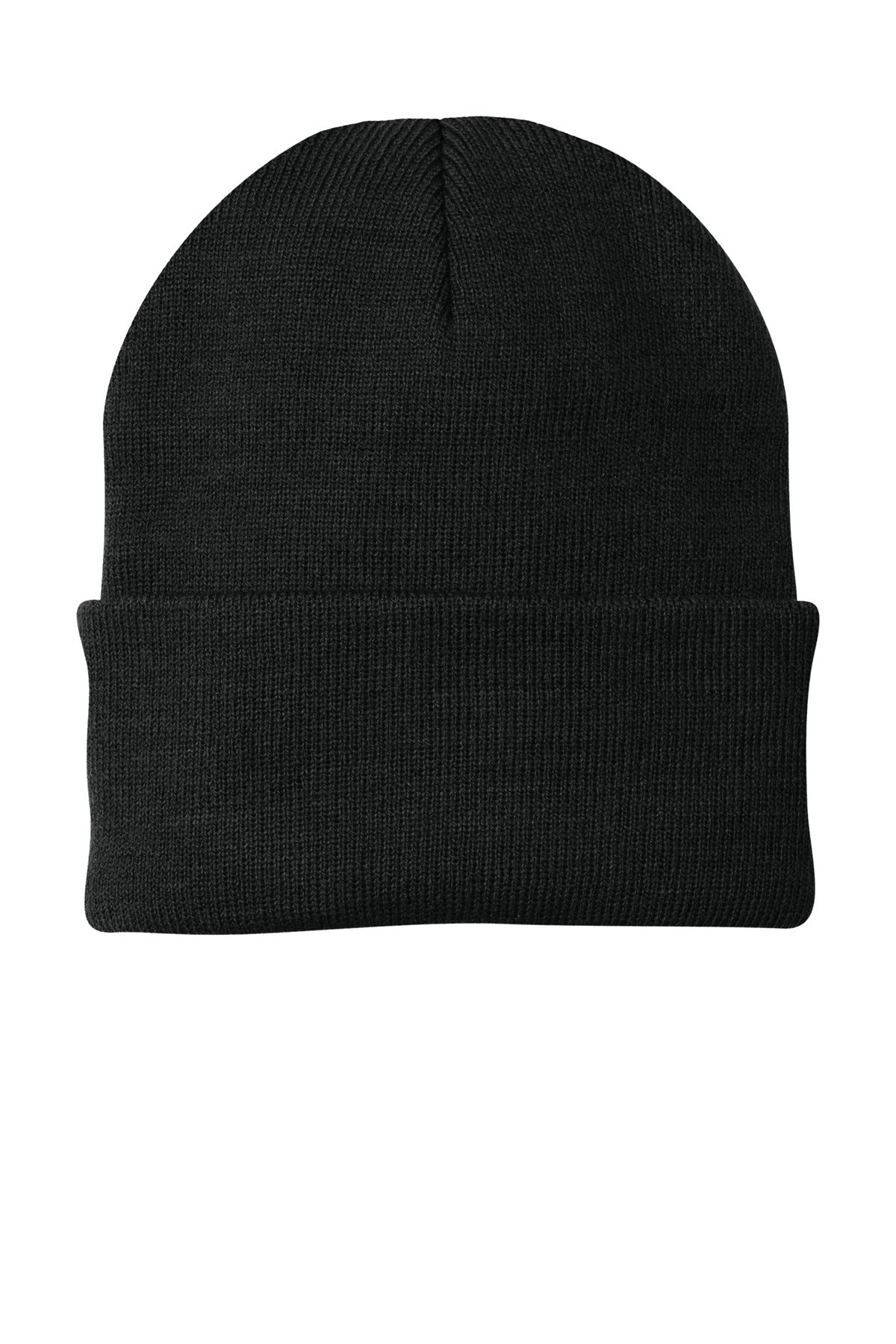 Custom logo Port Authority® Knit Cap.  CP90 in Black