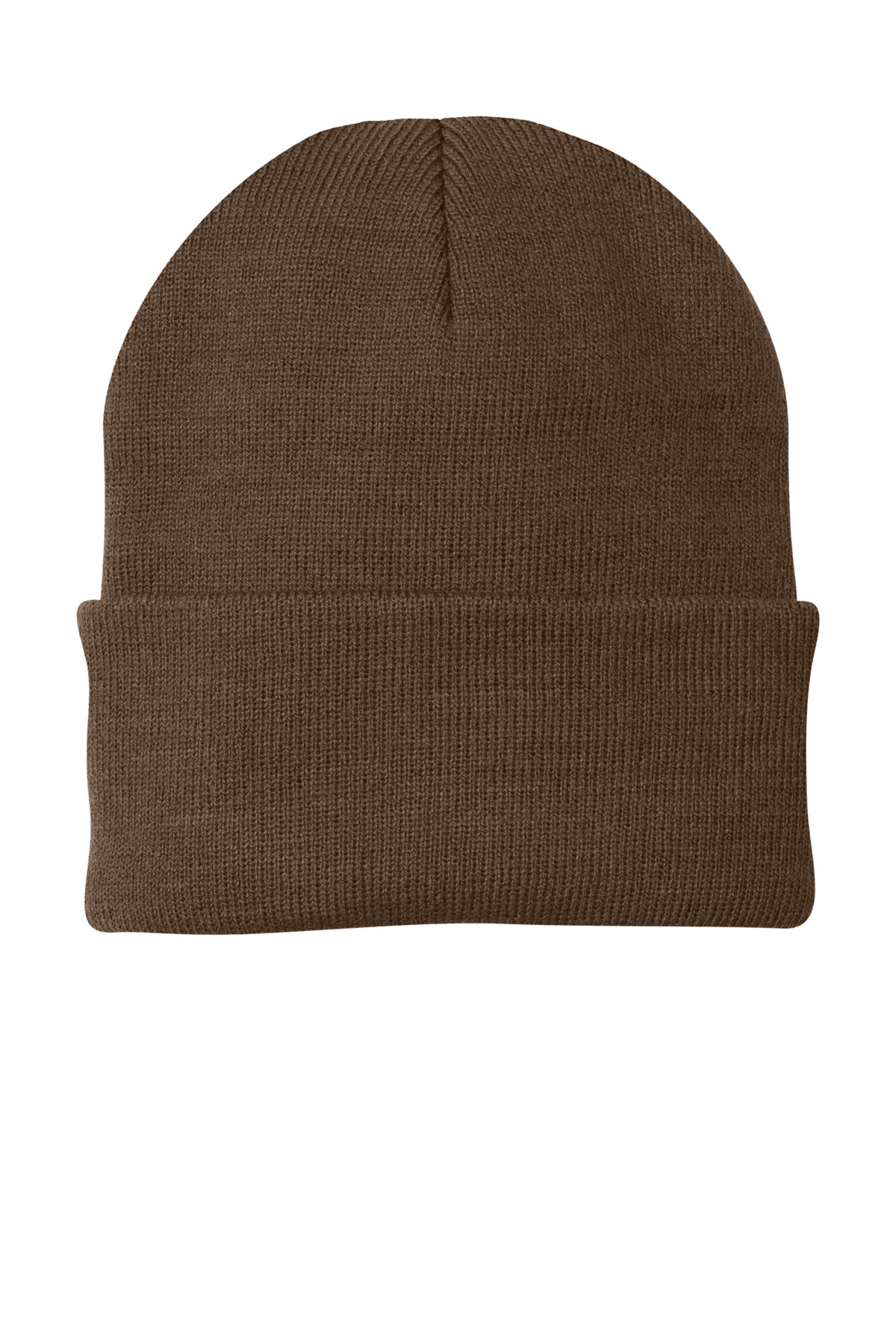 Custom logo Port Authority® Knit Cap.  CP90 in Brown