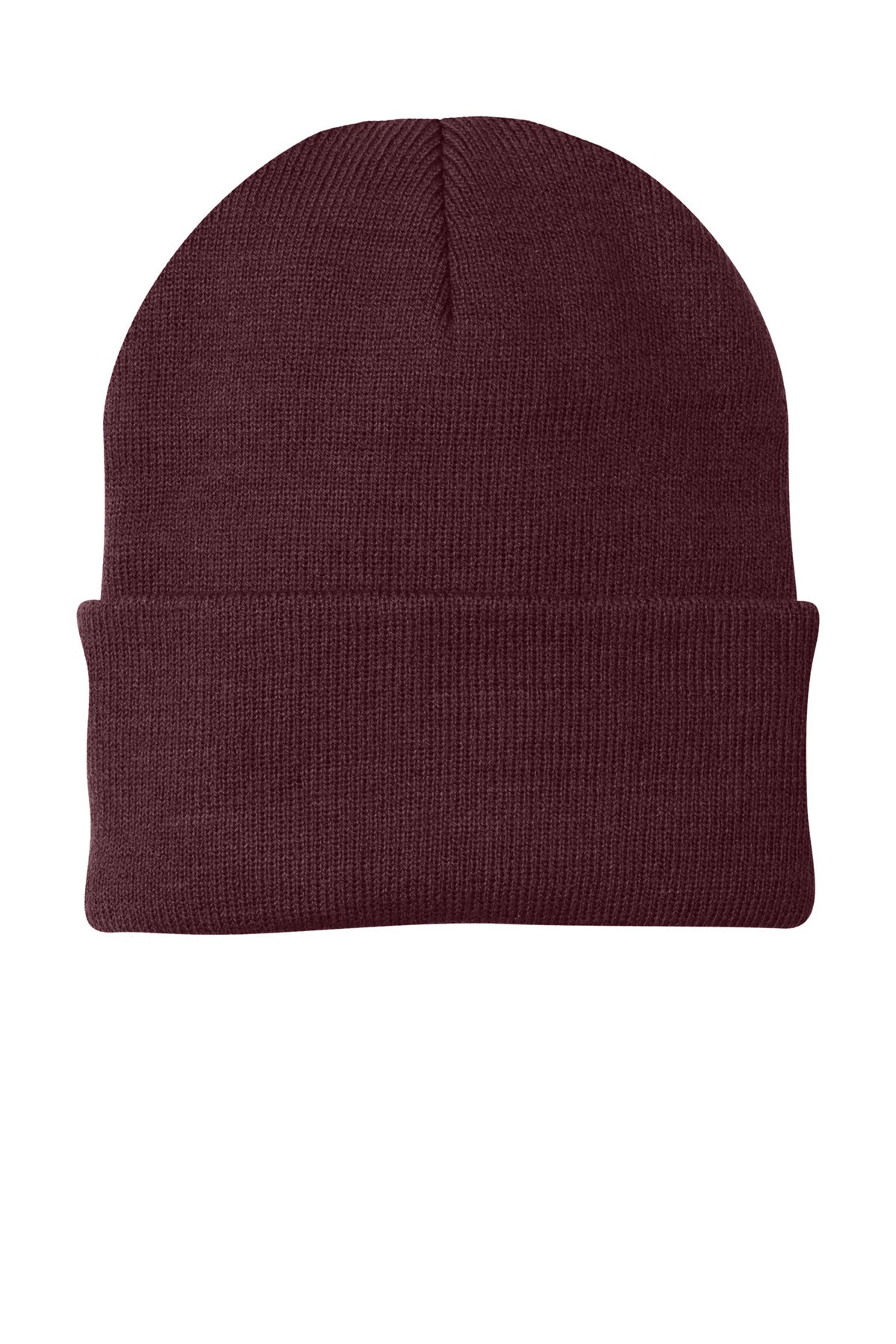 Custom logo Port Authority® Knit Cap.  CP90 in Maroon