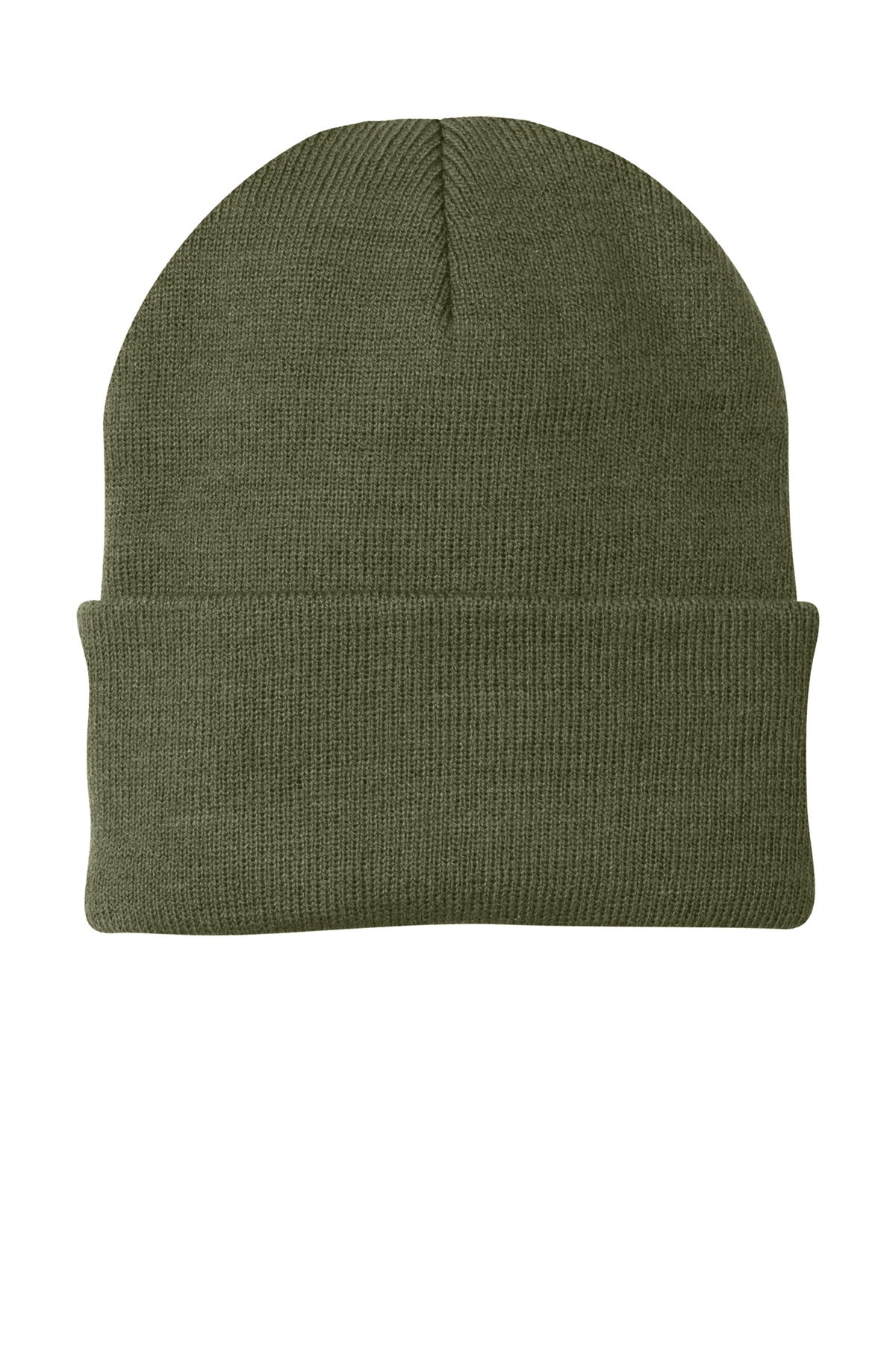 Custom logo Port Authority® Knit Cap.  CP90 in Olive Drab Green