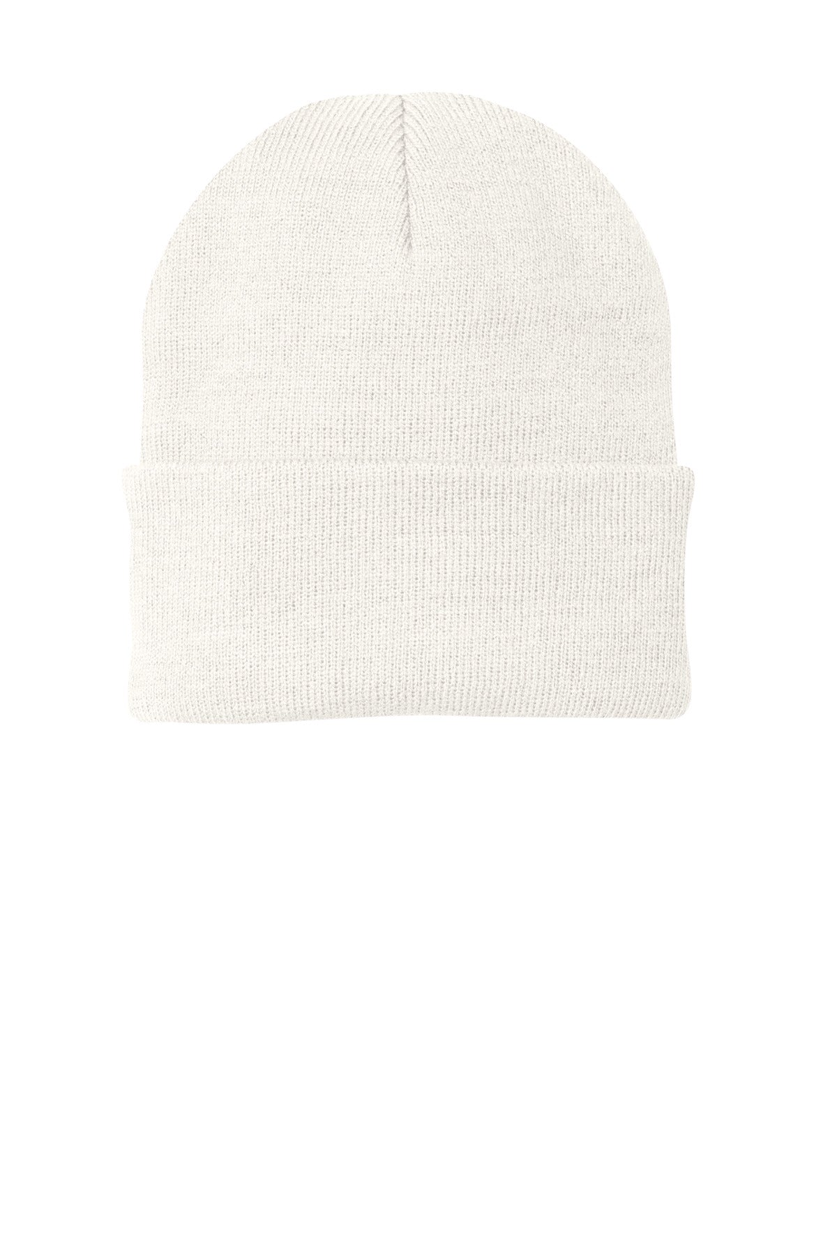 Custom logo Port Authority® Knit Cap.  CP90 in White
