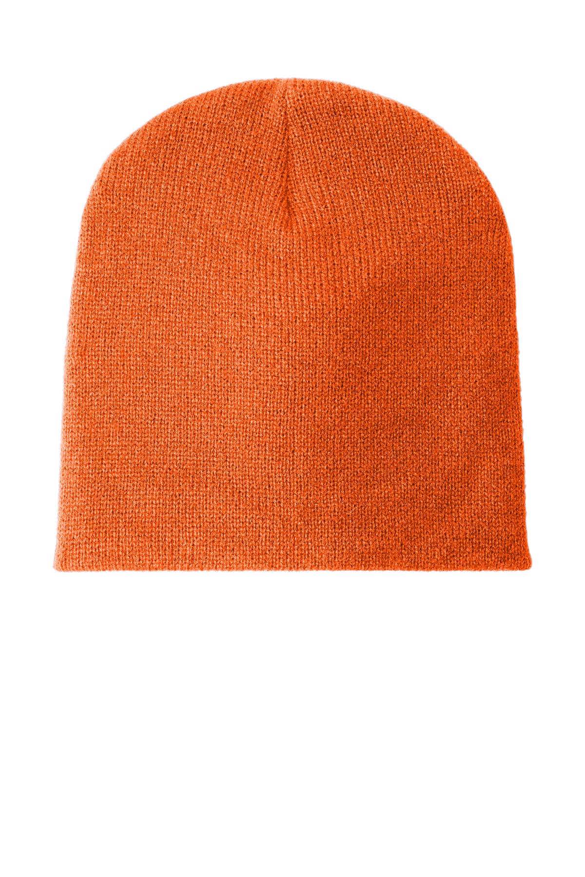 Custom logo Port Authority® Beanie Cap.  CP91 in Neon Orange