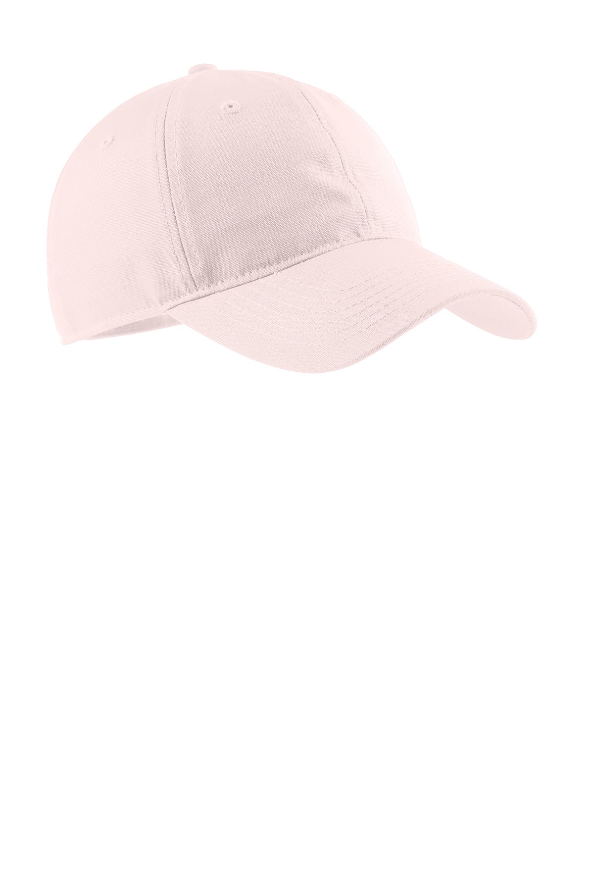 Custom logo Port Authority® Soft Brushed Canvas Cap. CP96 in Light Pink