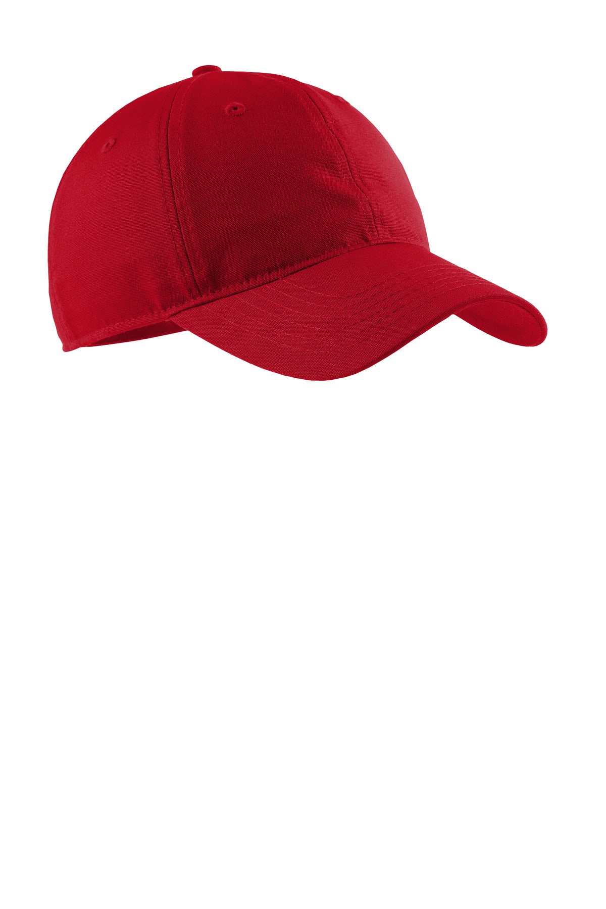 Custom logo Port Authority® Soft Brushed Canvas Cap. CP96 in Red