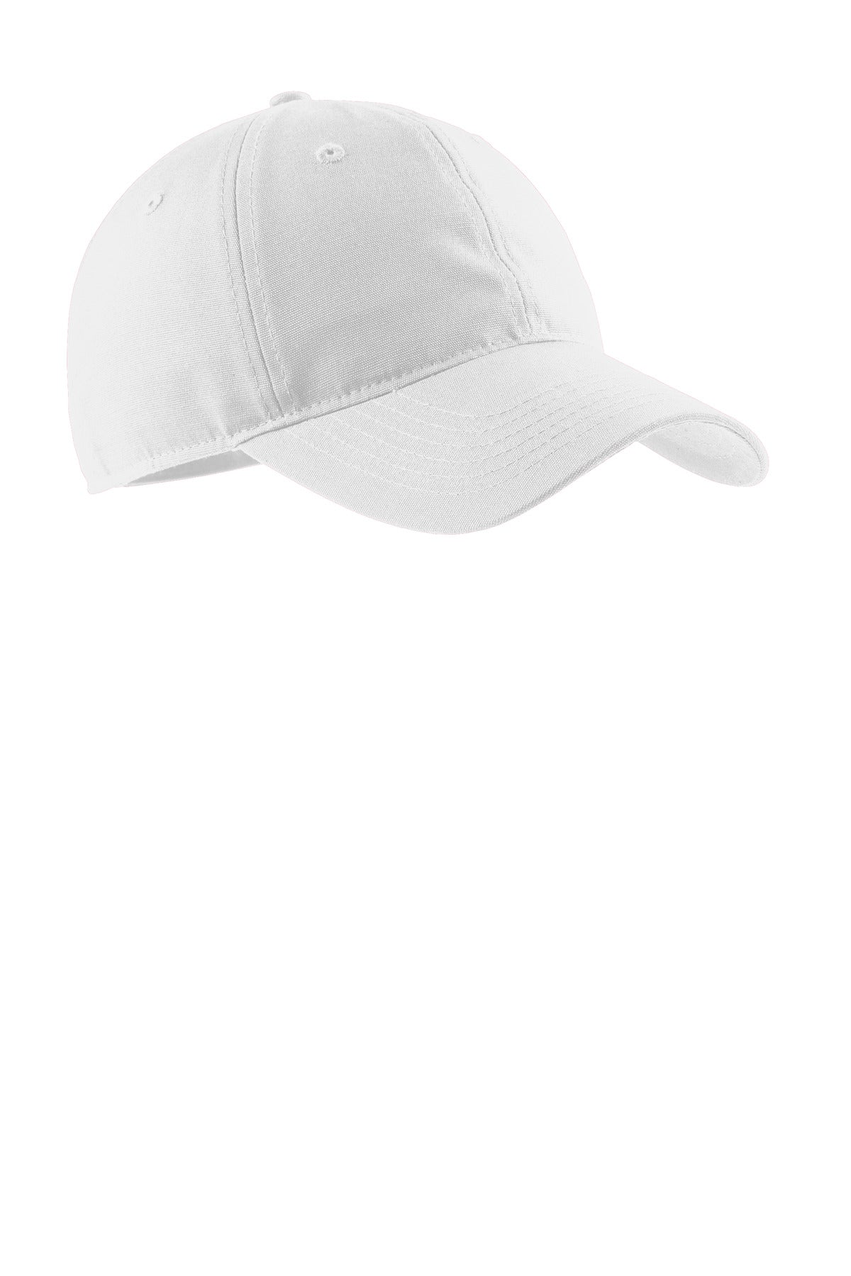 Custom logo Port Authority® Soft Brushed Canvas Cap. CP96 in White