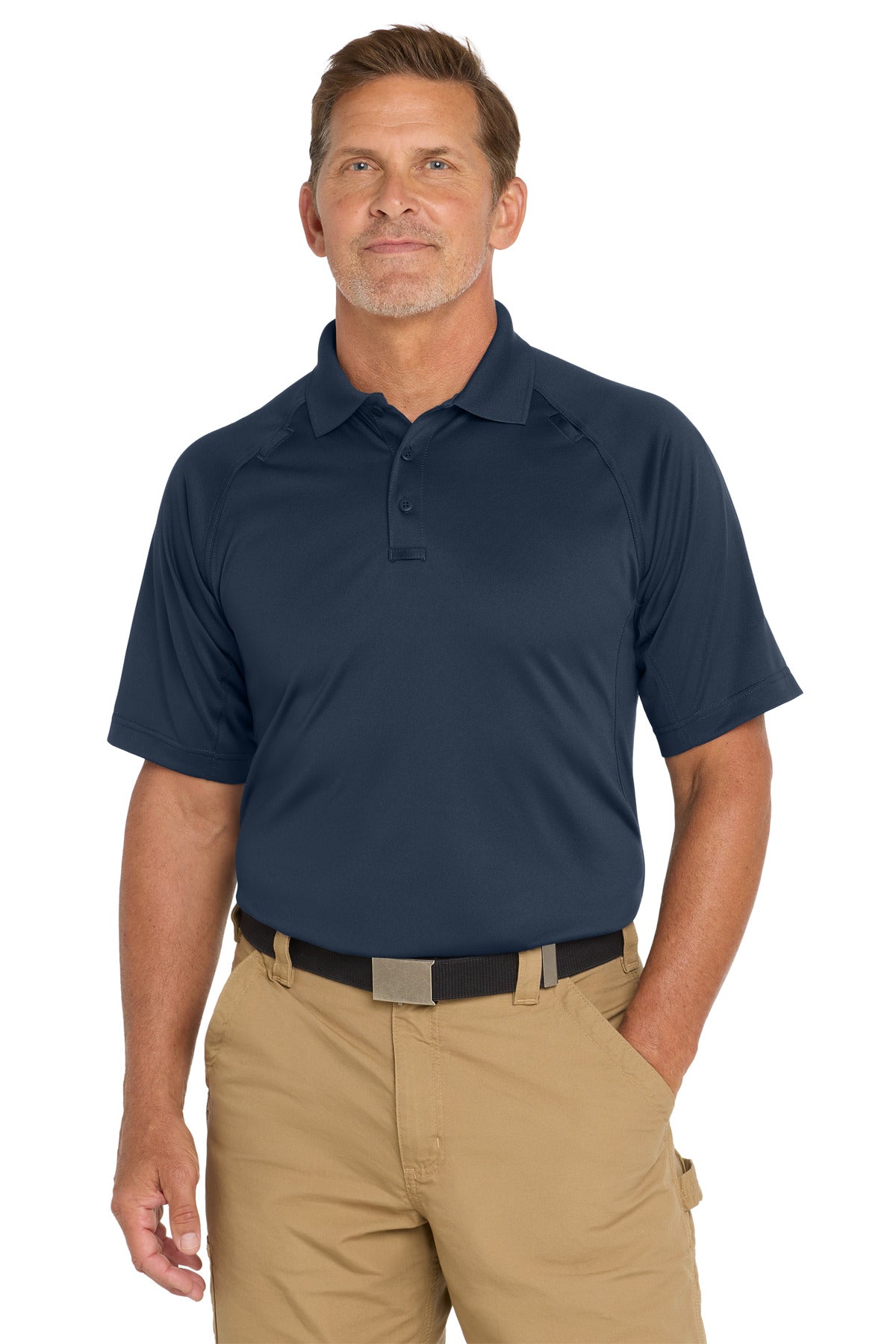 Custom logo CornerStone® - Select Snag-Proof Tactical Polo. CS410 in Dark Navy